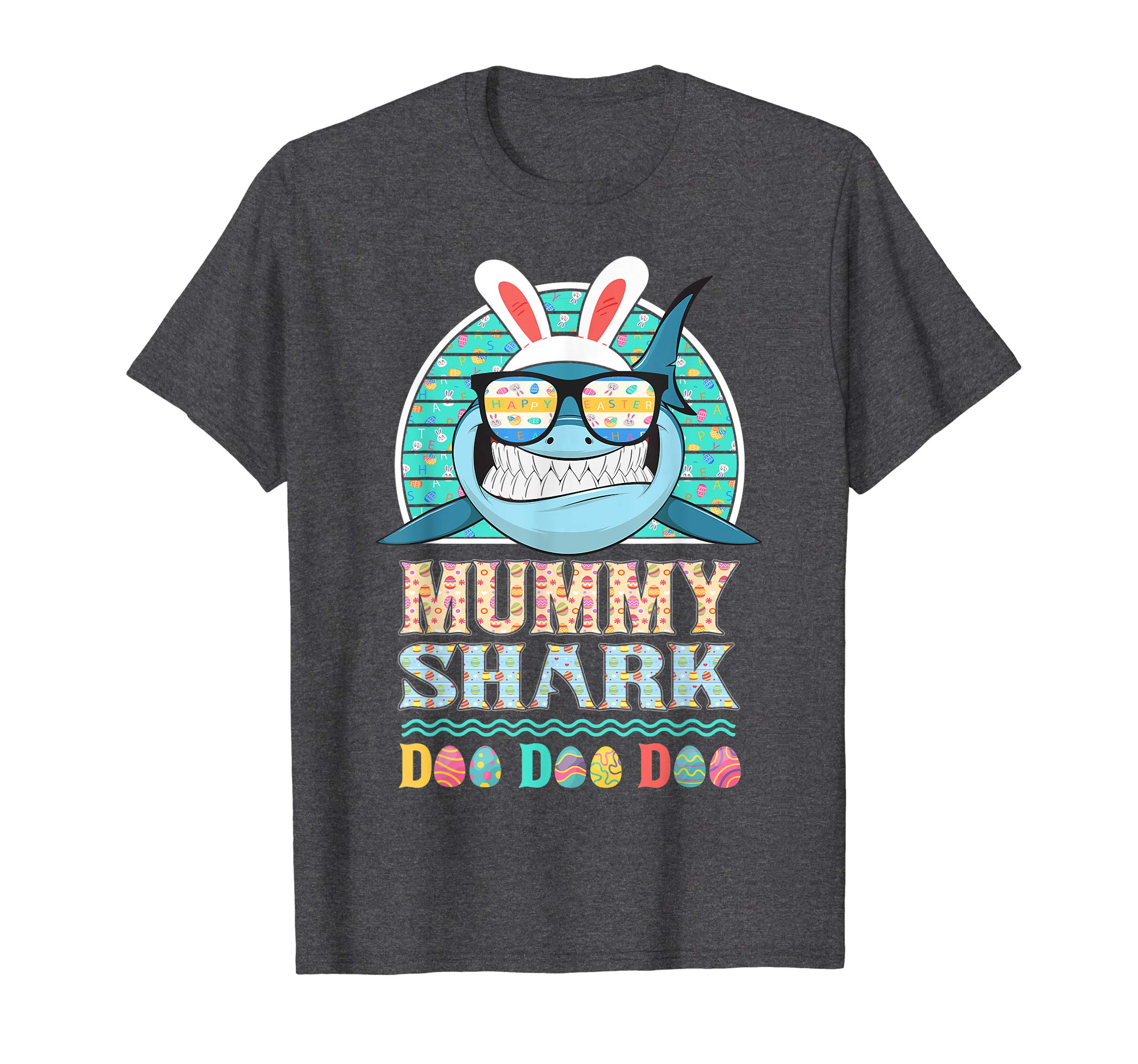 Funny Mummy Shark Happy Easter Day Gift Family Shirt