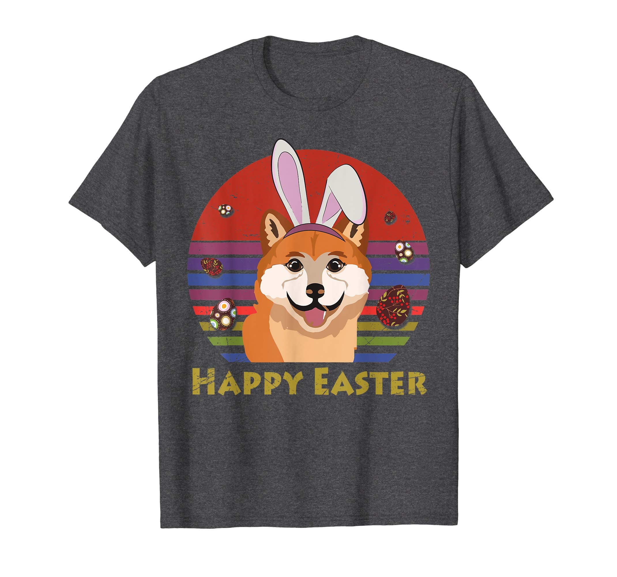Shiba Inu With Bunny Headband Happy Easter Tshirt Gifts
