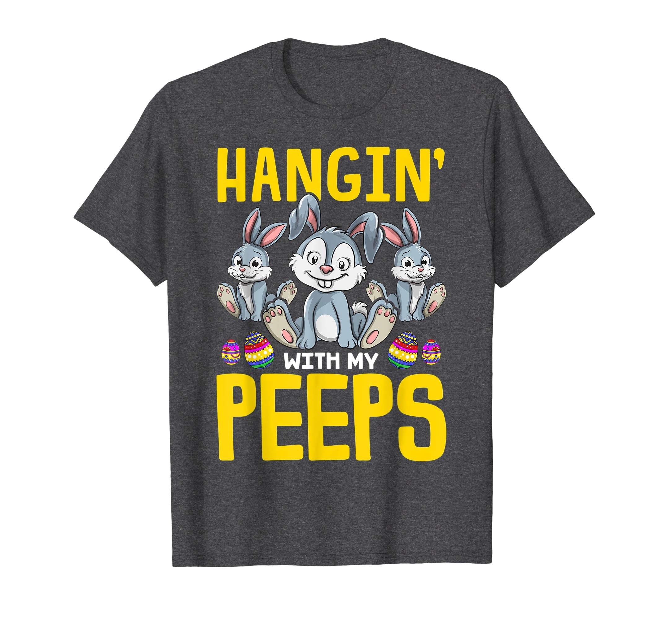 Hanging With My Peeps Shirt Easter Bunny Gift for Boys Girls