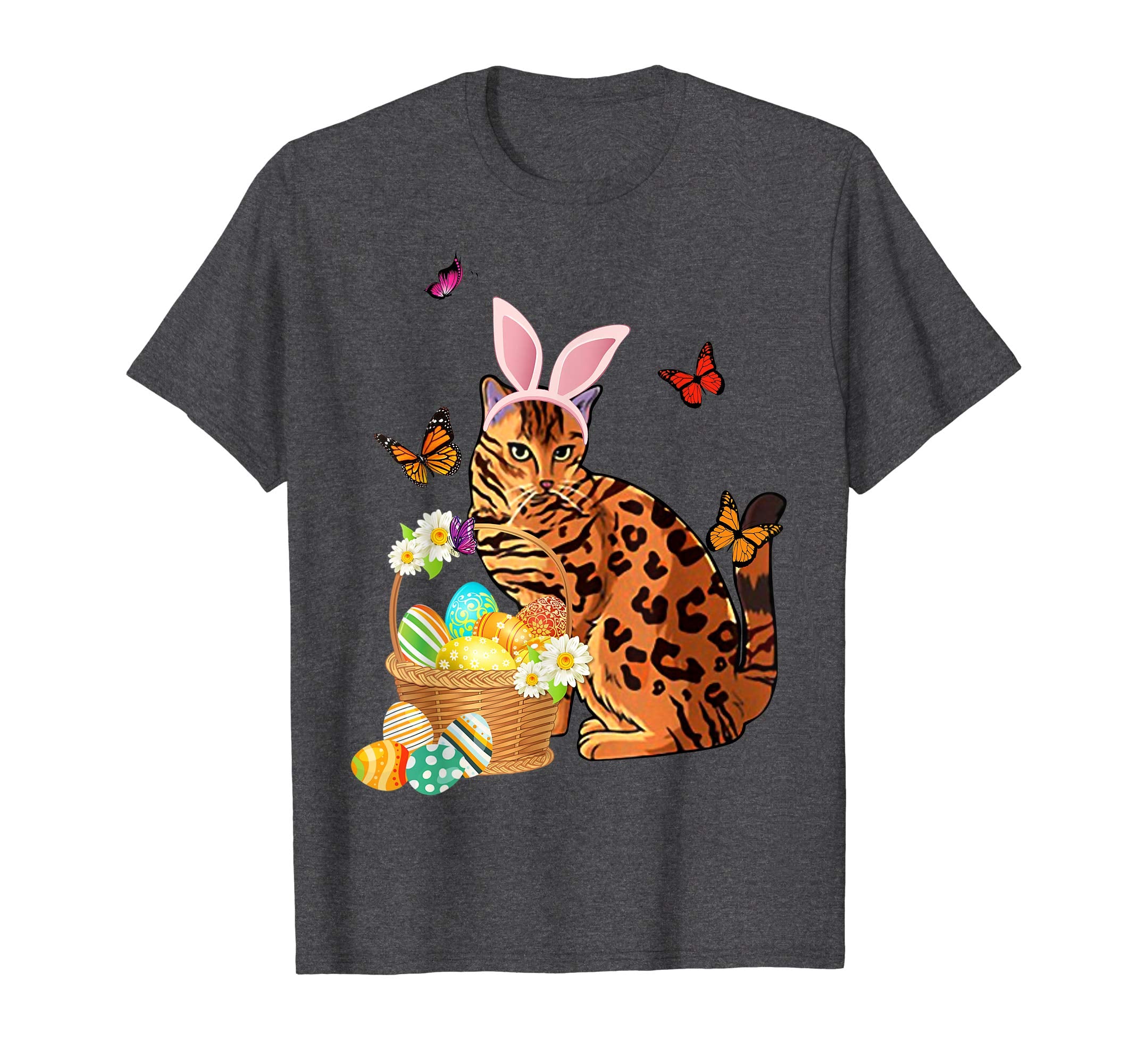 Bengal Cat Bunny Hat Rabbit Easter Eggs Shirt
