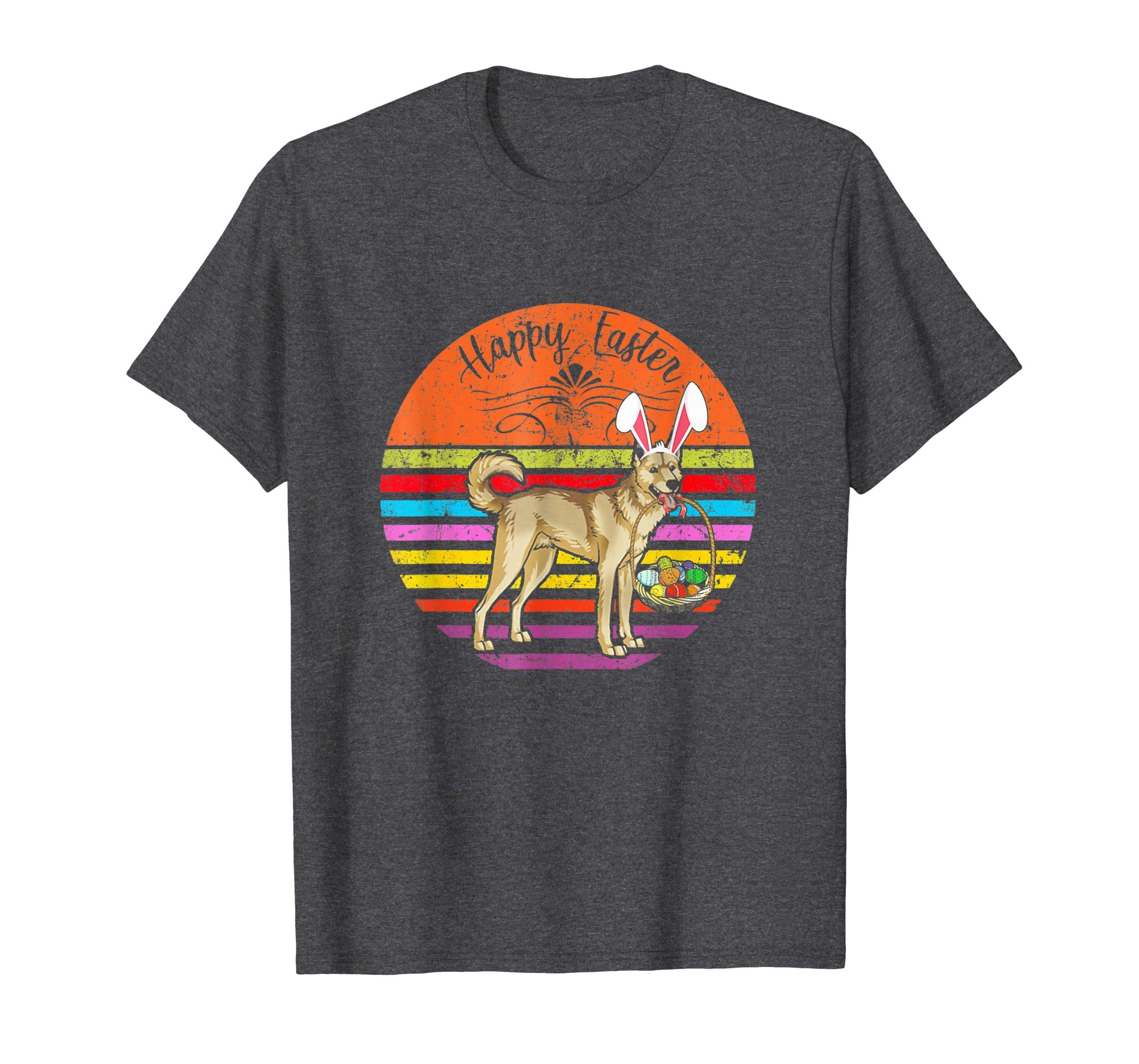 Cute Canaan Dog With Bunny Hat Happy Easter Eggs T Shirt