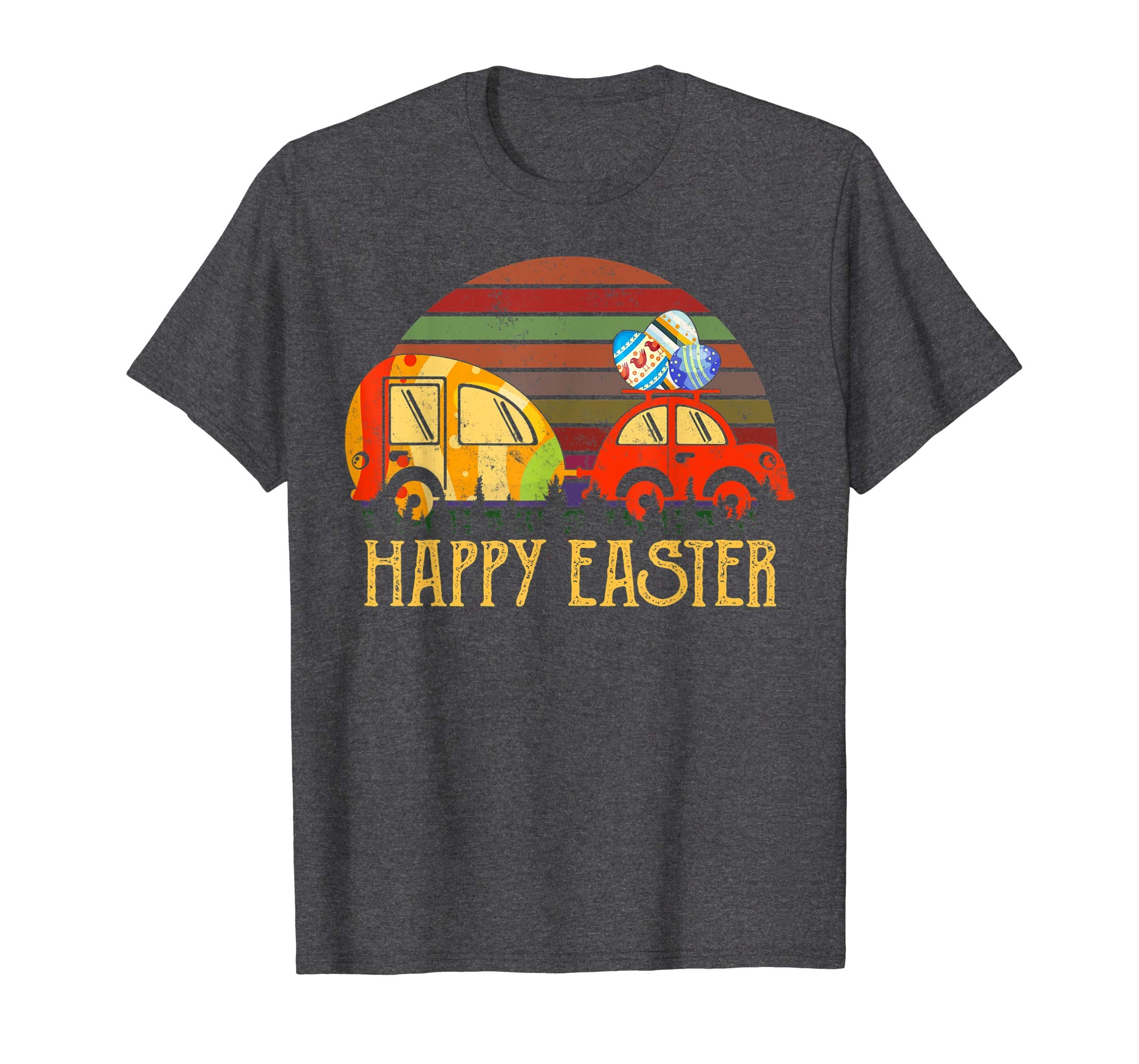 Camping T-shirt Happy Easter Day Bunny eggs for men women
