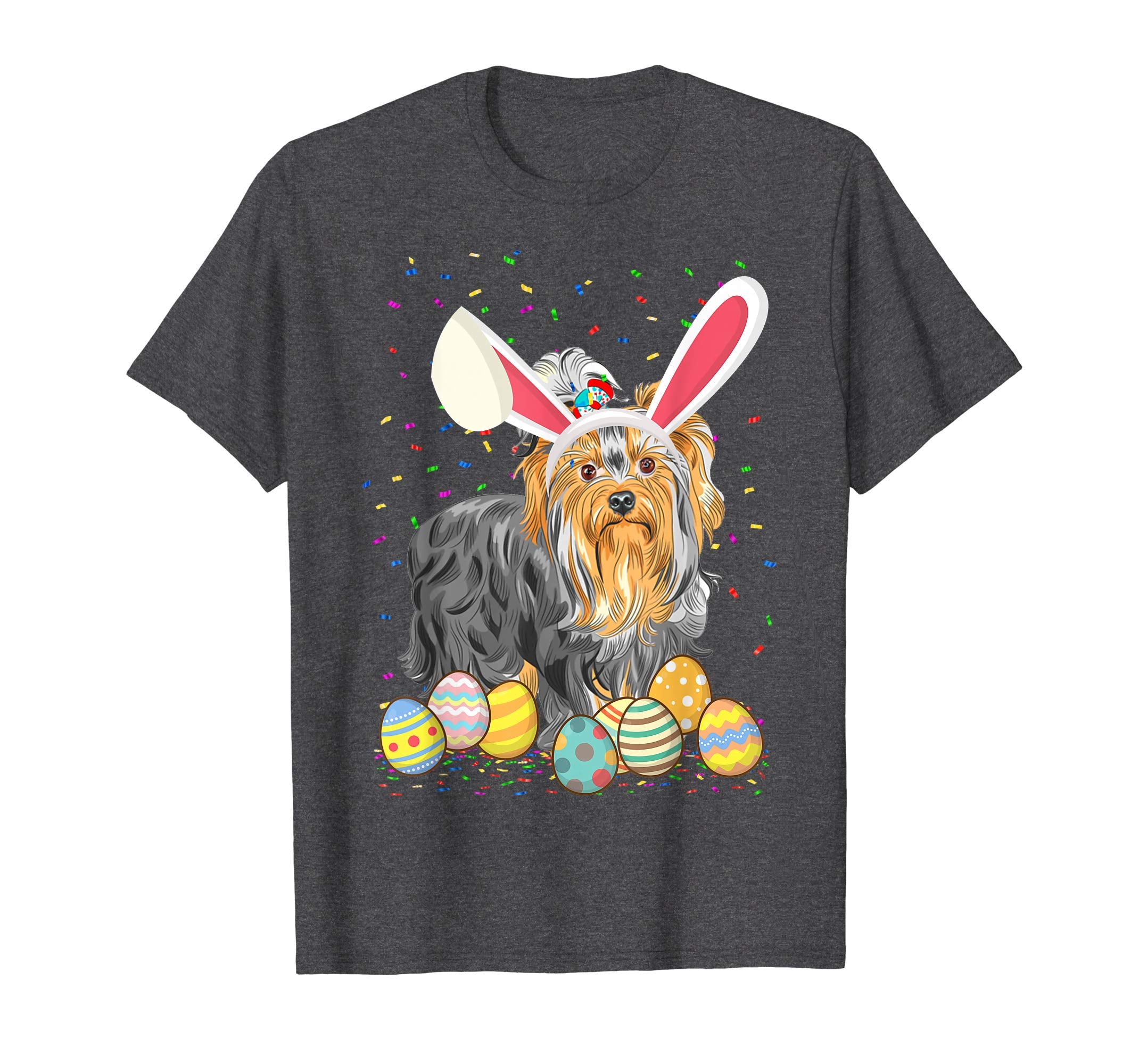 Yorkshire Terrier Dog Ear Easter Eggs Shirt Happy Easter Day