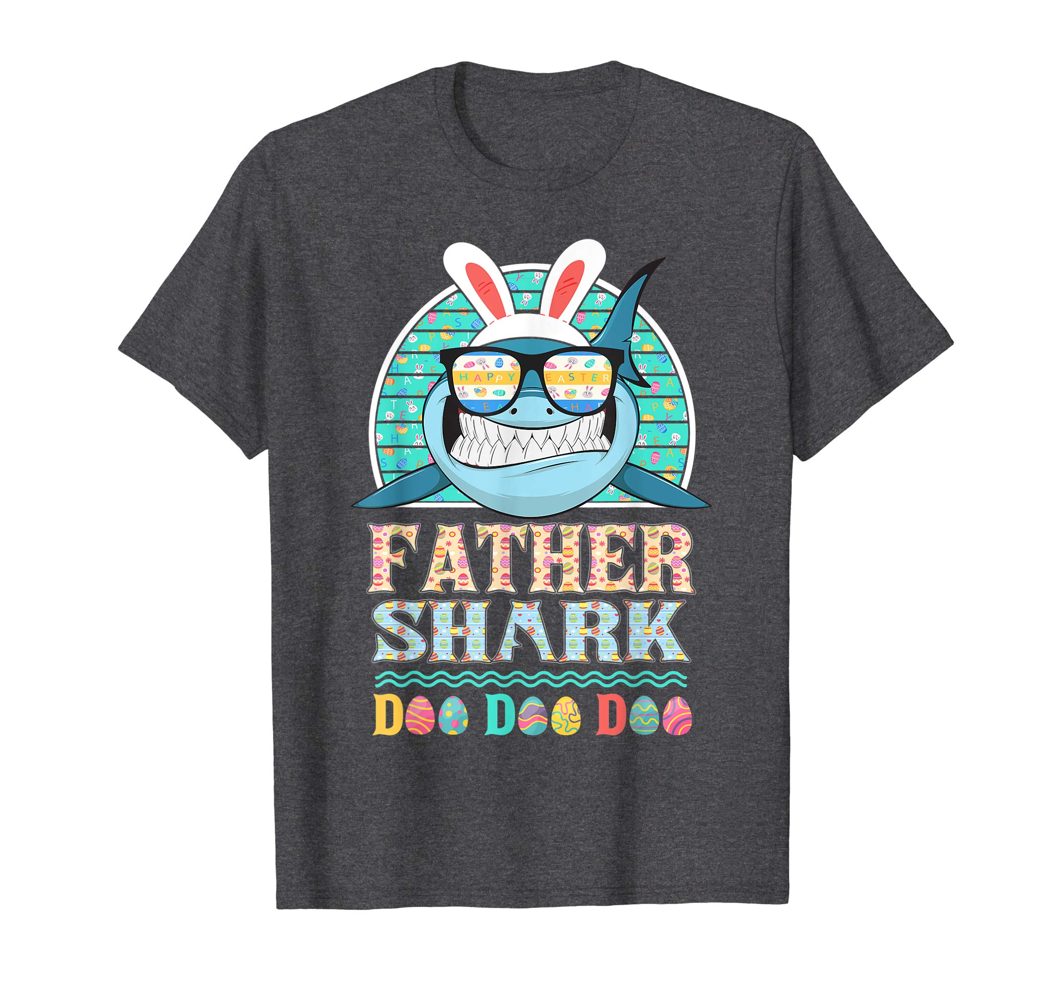 Funny Father Shark Happy Easter Day Gift Family Shirt