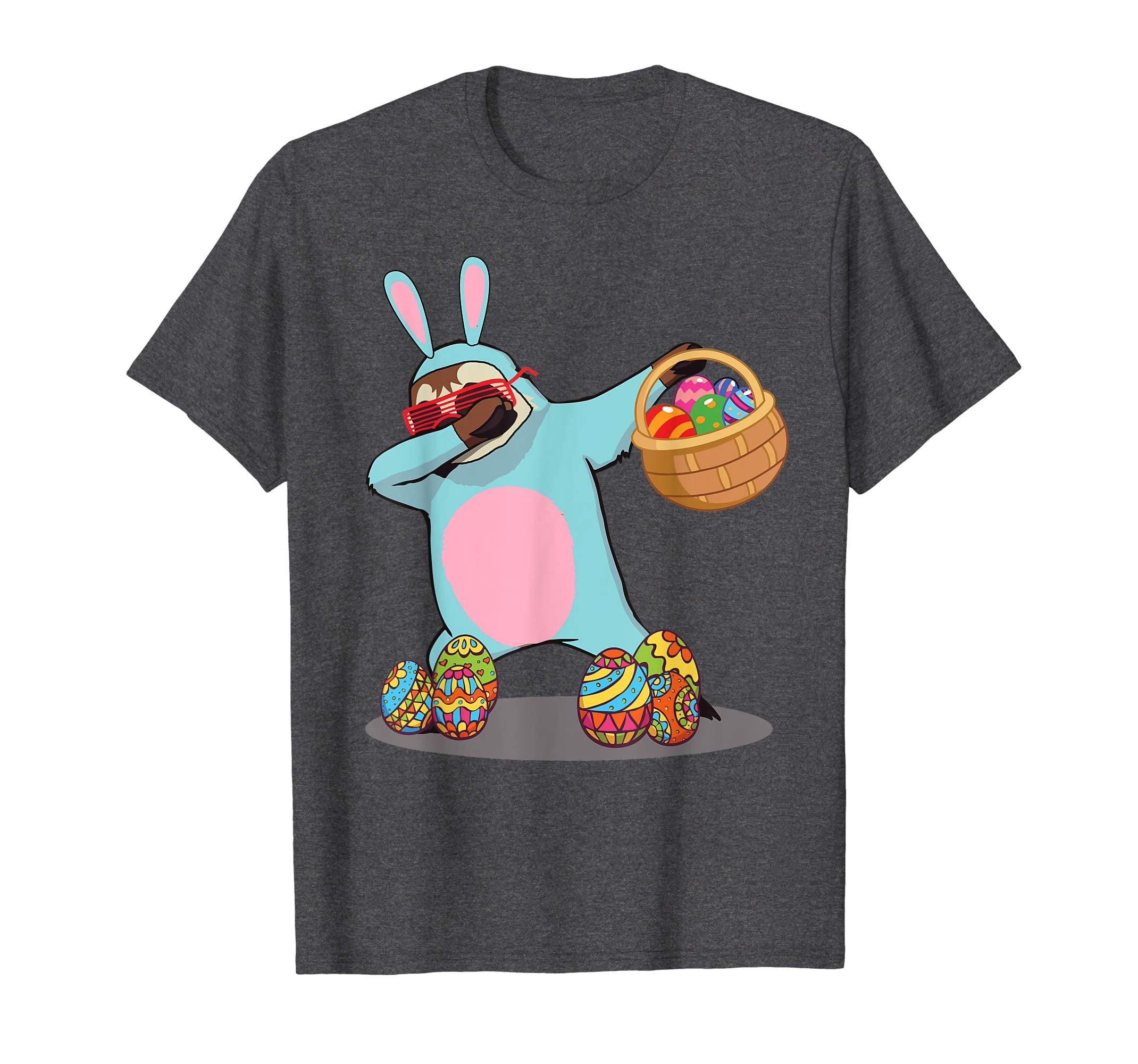 Cute Dabbing Sloth Easter Bunny Egg Basket T-Shirt Gifts
