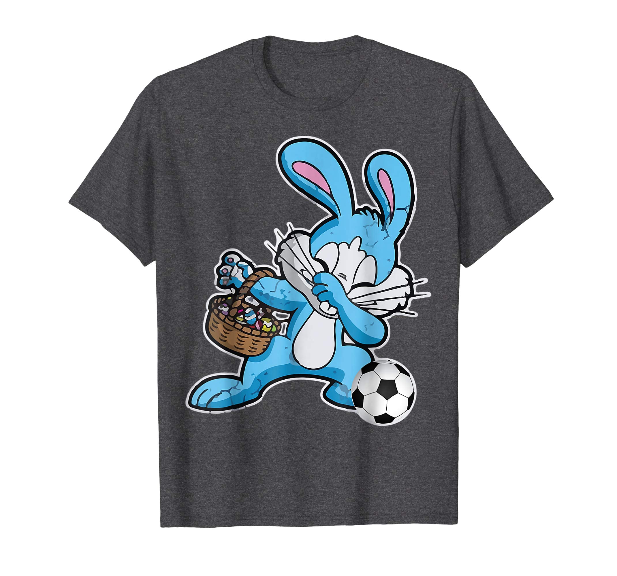 Bunny Rabbit Dabbing Playing Soccer Happy Easter Day Shirt