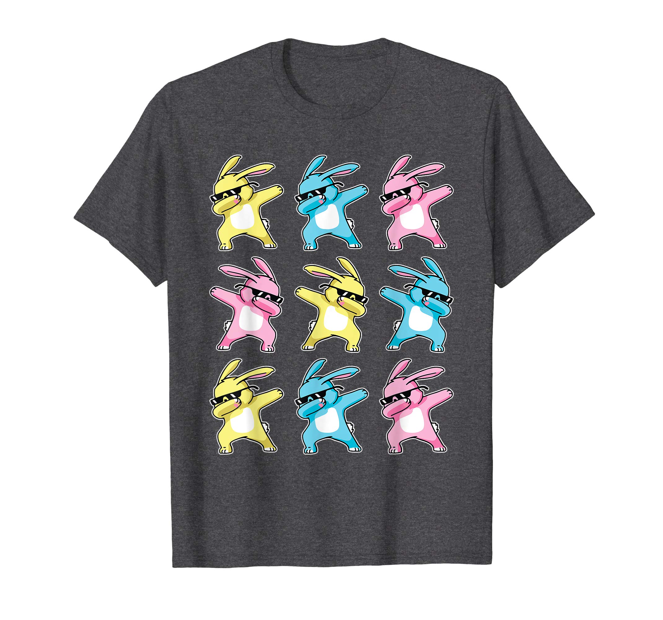 Nine Bunny Rabbit Dabbing Dancing Happy Easter Day Shirt