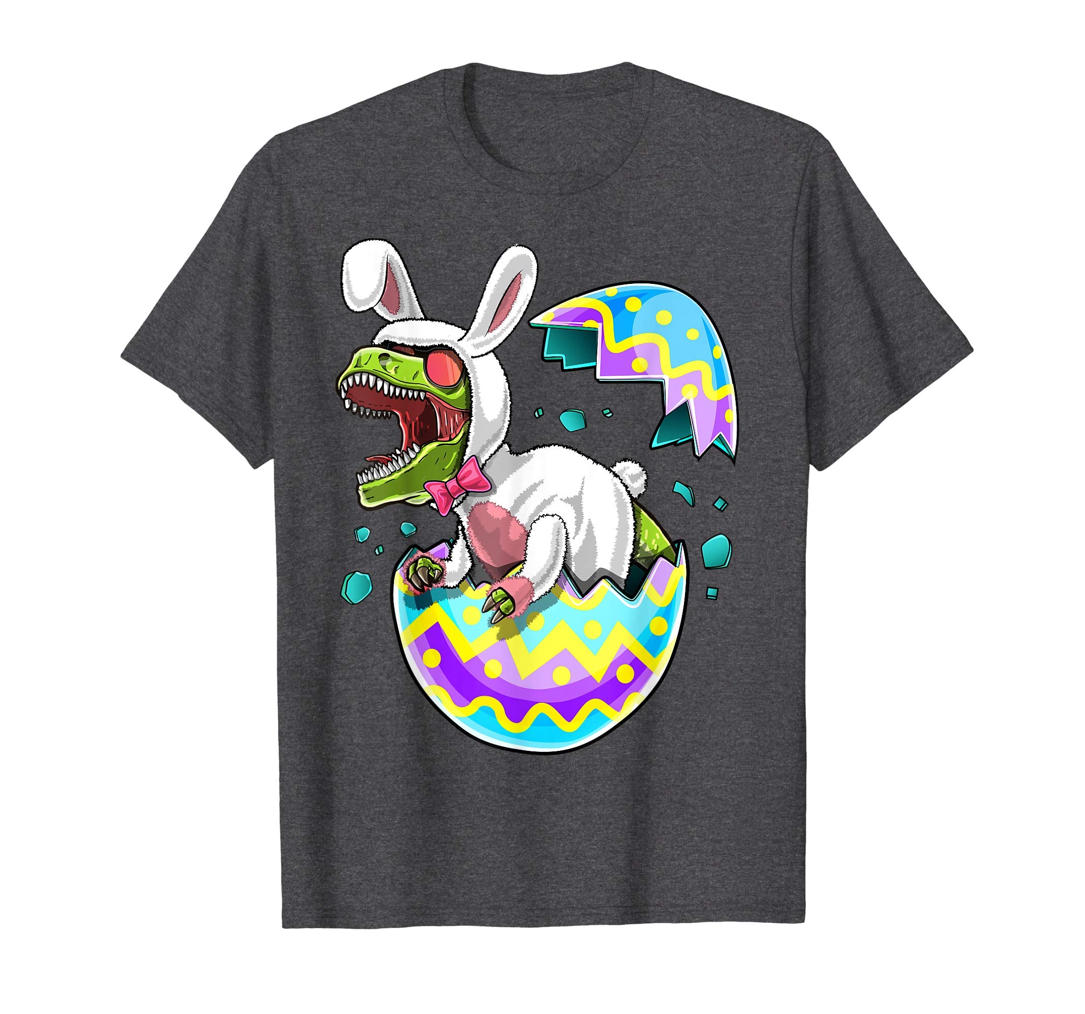 Happy Easter T Rex Dinosaur Easter Bunny Egg Shirt Kids Gift