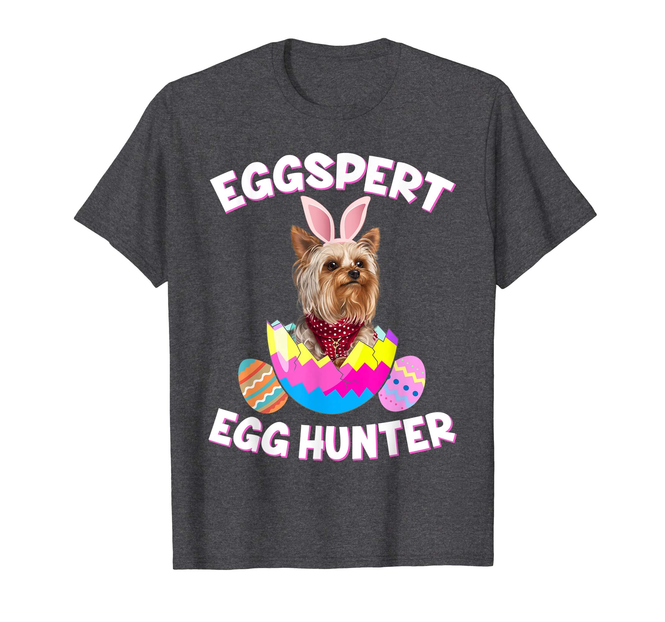 Eggspert Egg Hunter Easter Funny Yorkie T Shirt