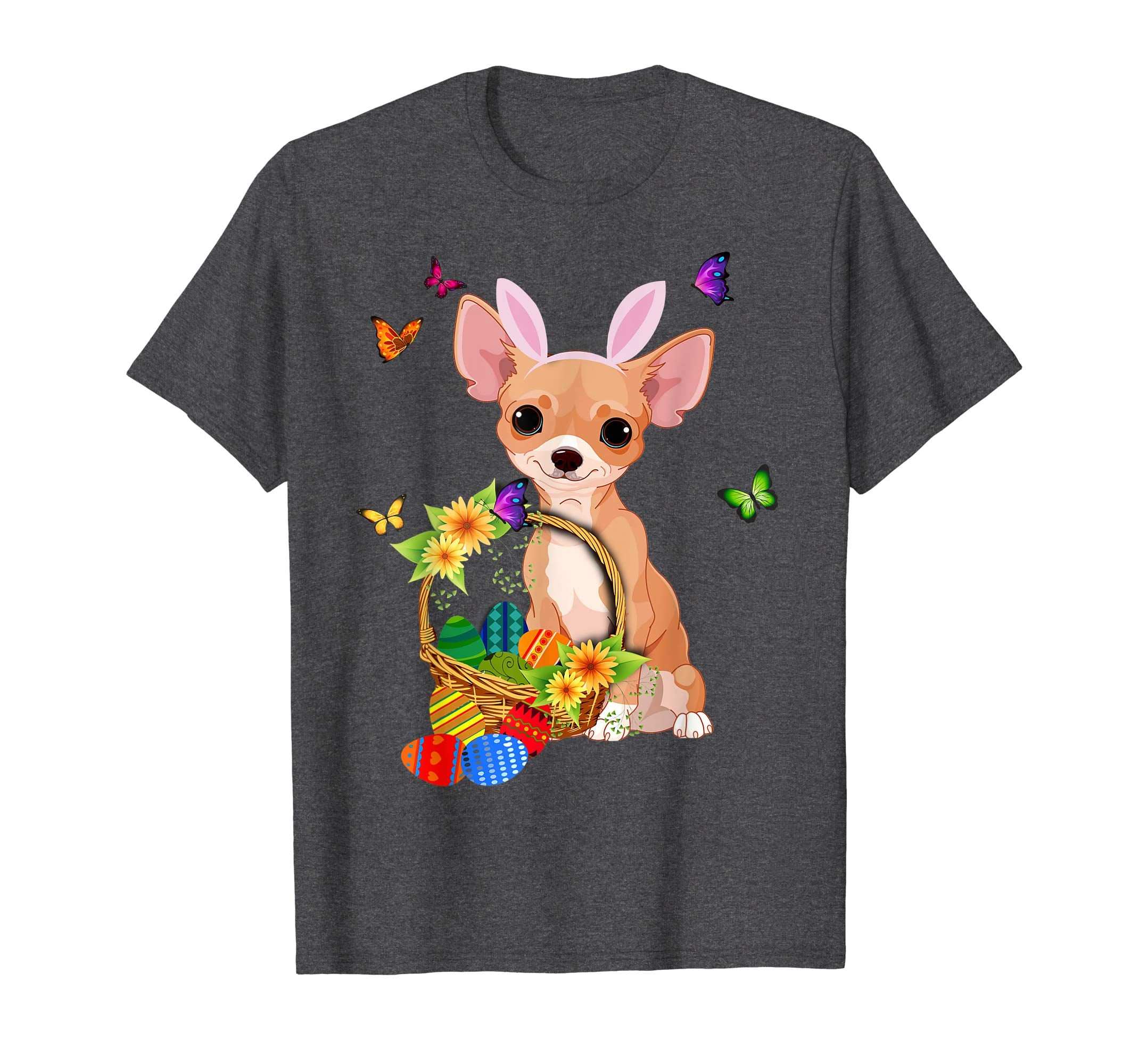 Chihuahua Bunny Hat Rabbit Easter Eggs Shirt