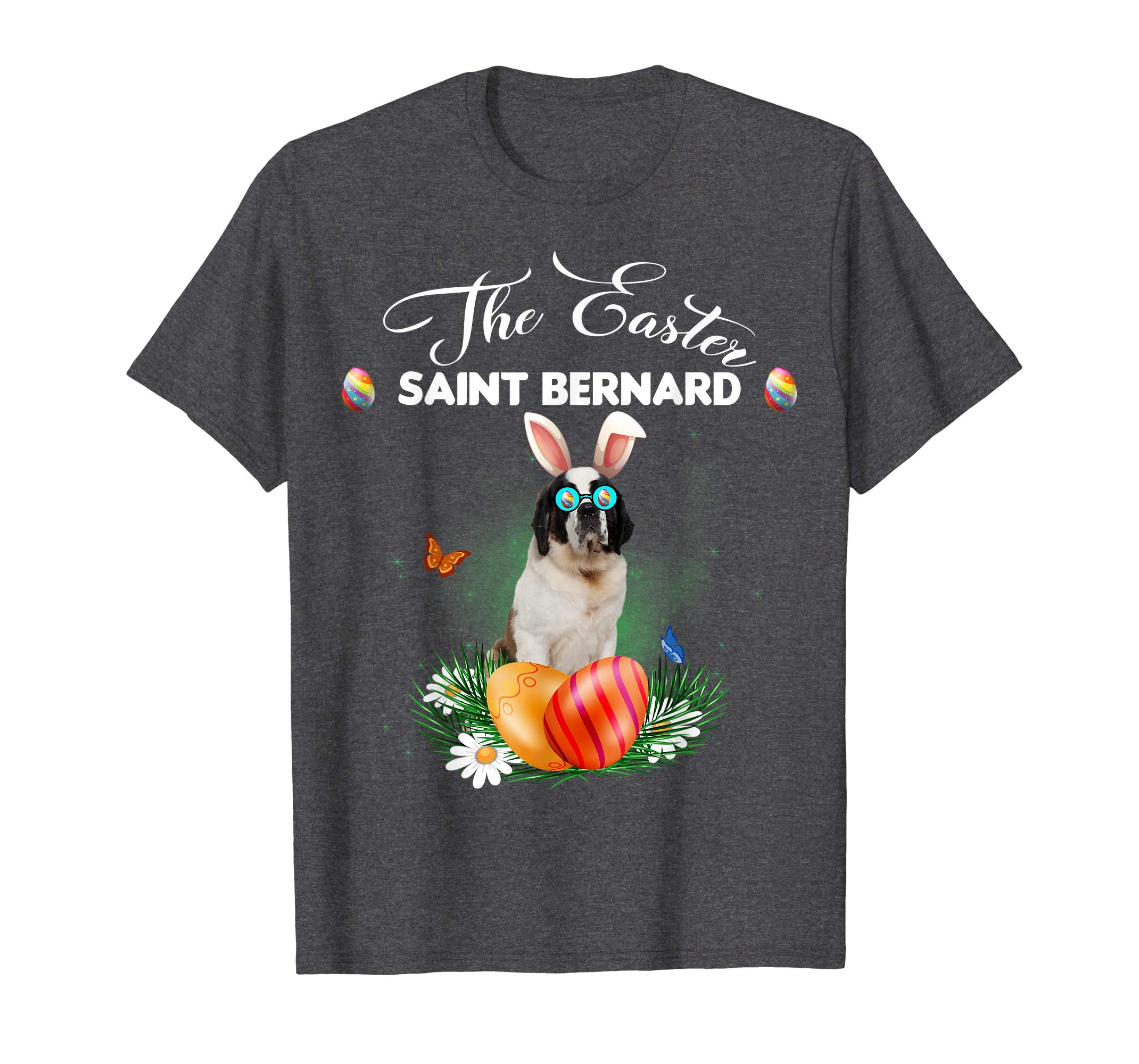 Saint Bernard Bunny Easter Day Dog Gifts T-Shirt