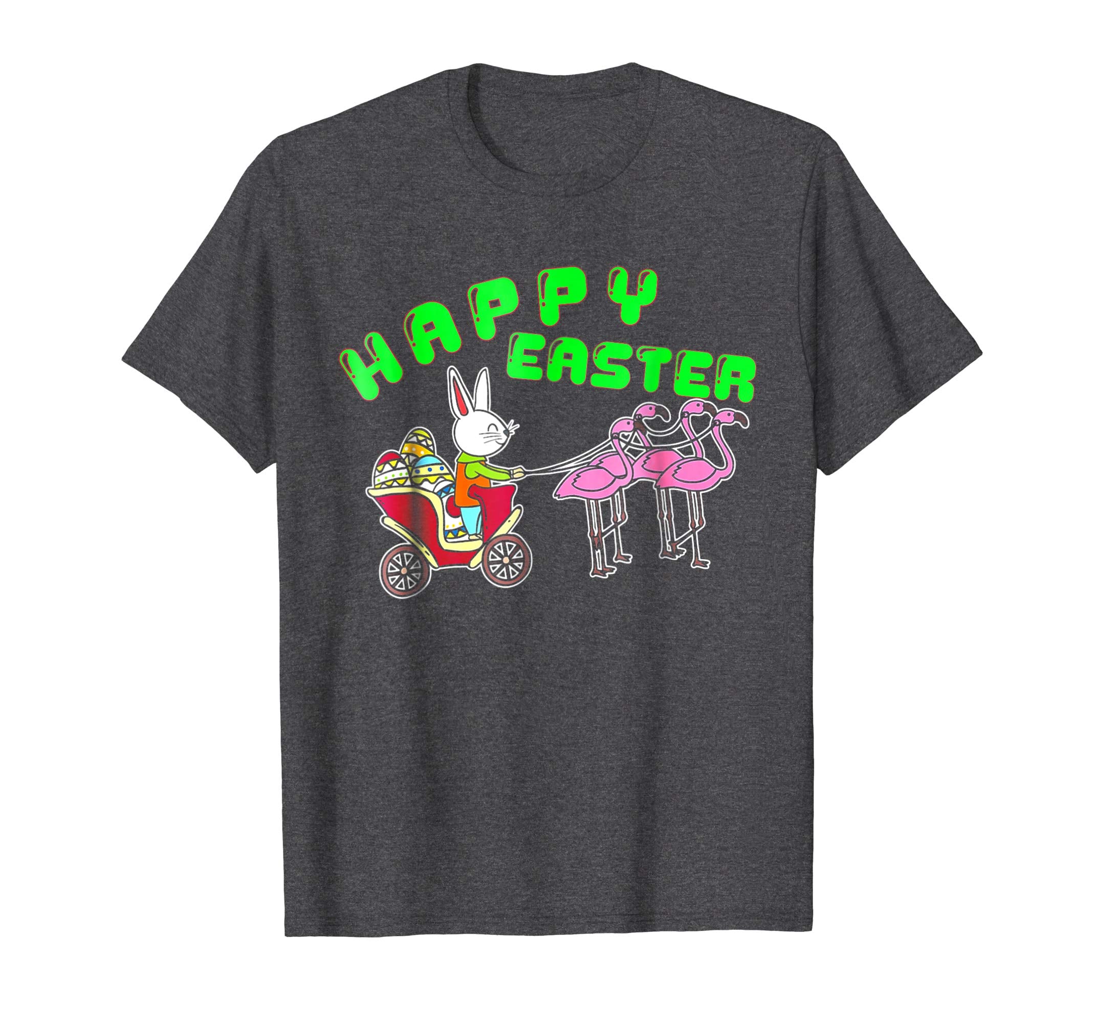 Crazy Rabbit Ride Flamingo T-Shirt Easter Eggs Shirt
