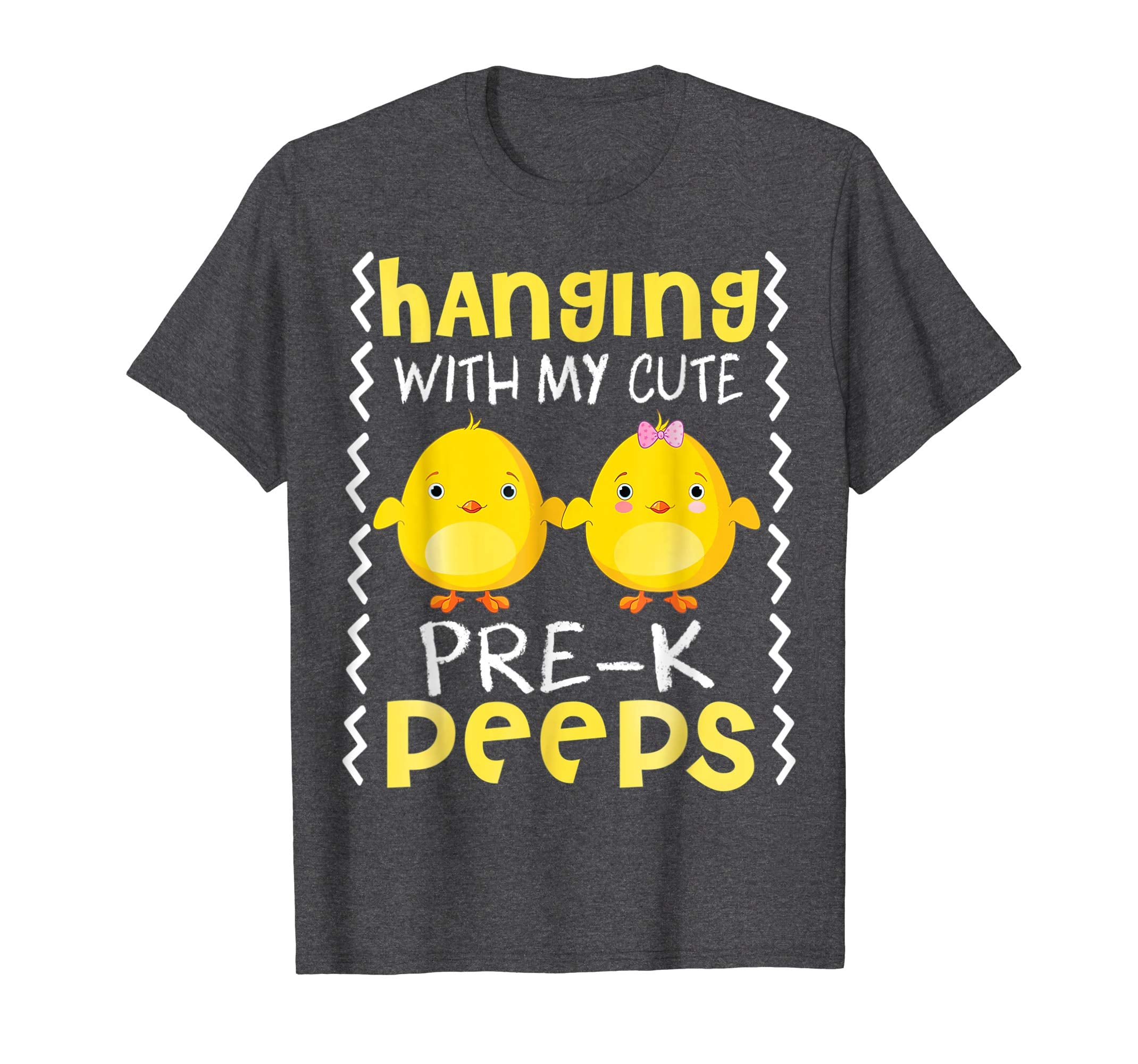 Hanging With My Cute Prek Peeps Teacher Easter Day Shirt