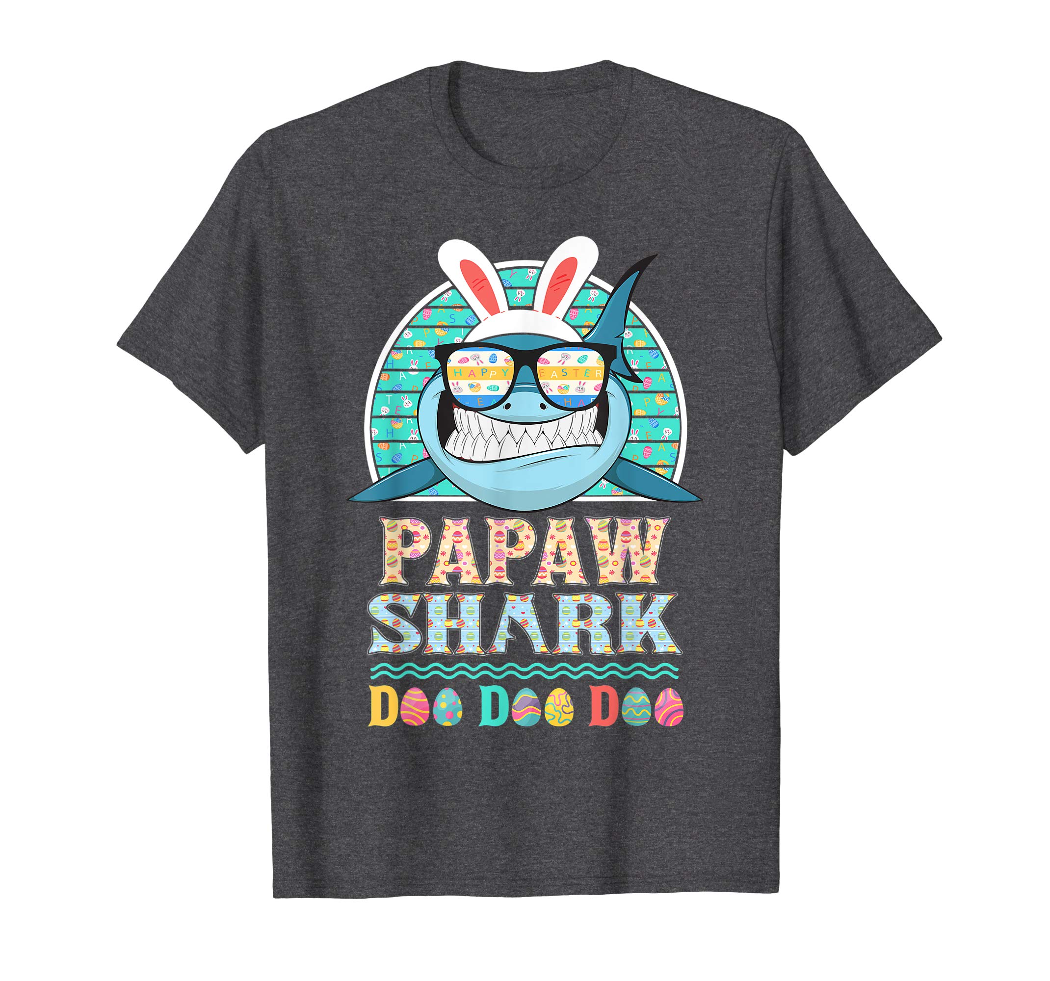 Funny Papaw Shark Happy Easter Day Gift Family Shirt