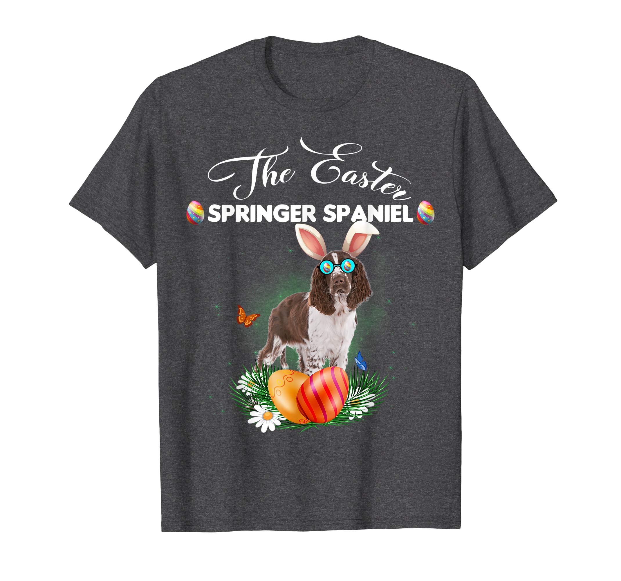 Springer Spaniel Bunny Easter Day Dog Gifts T-Shirt