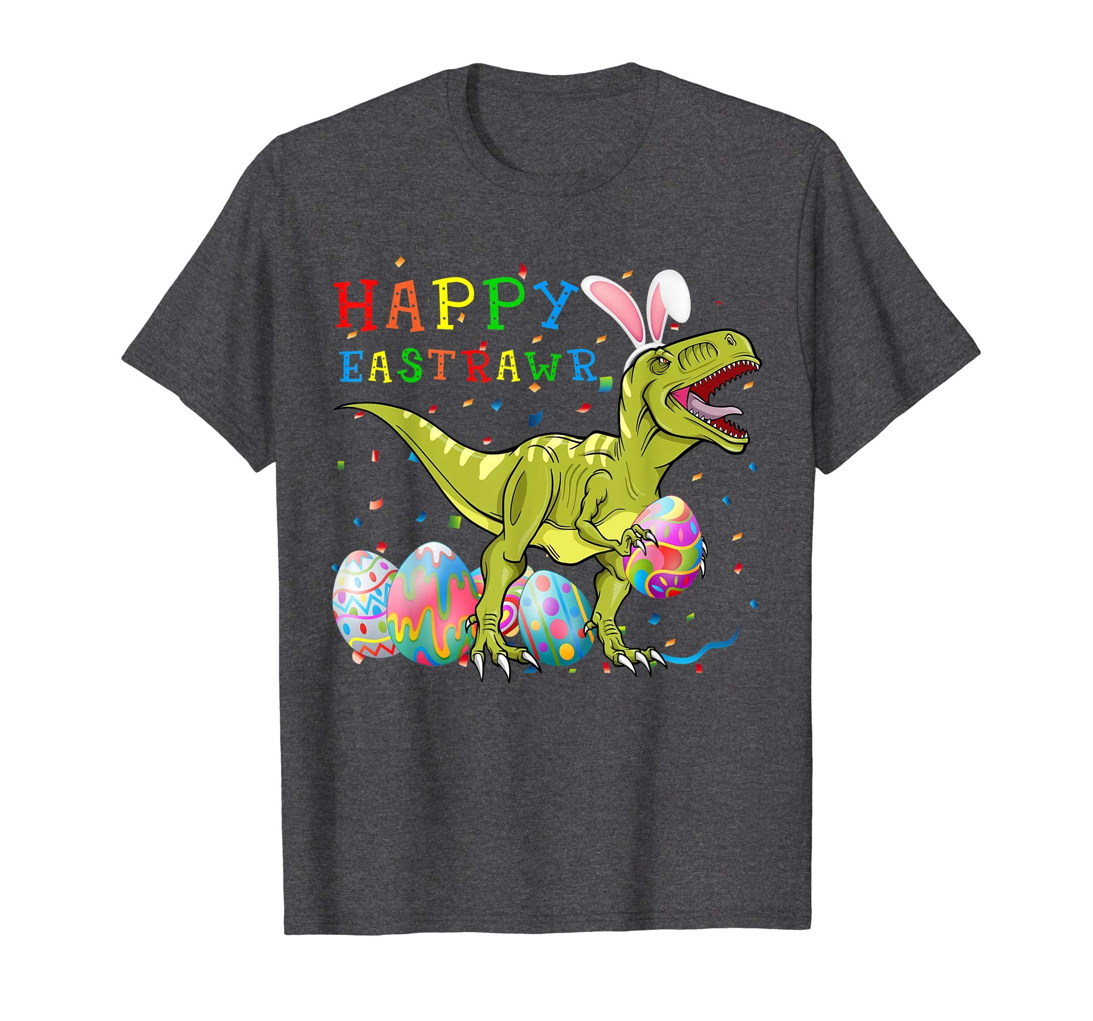 Happy Eastrawr T Rex Dinosaur Easter Bunny Egg Shirt Kids
