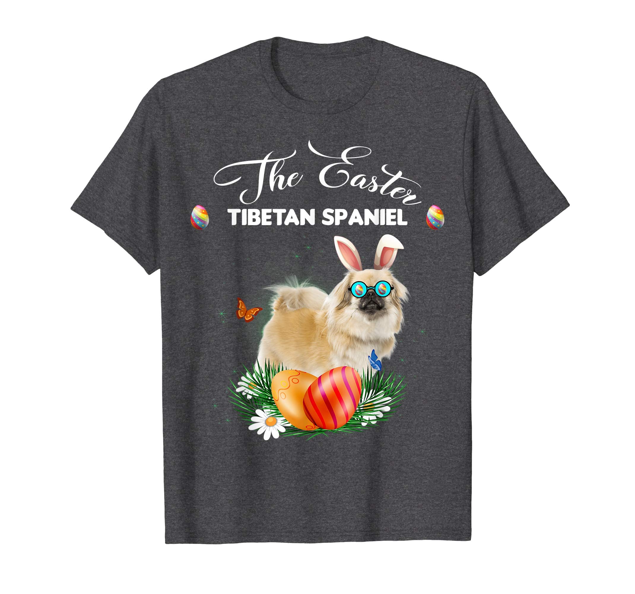 Tibetan Spaniel Bunny Easter Day Dog Gifts T-Shirt