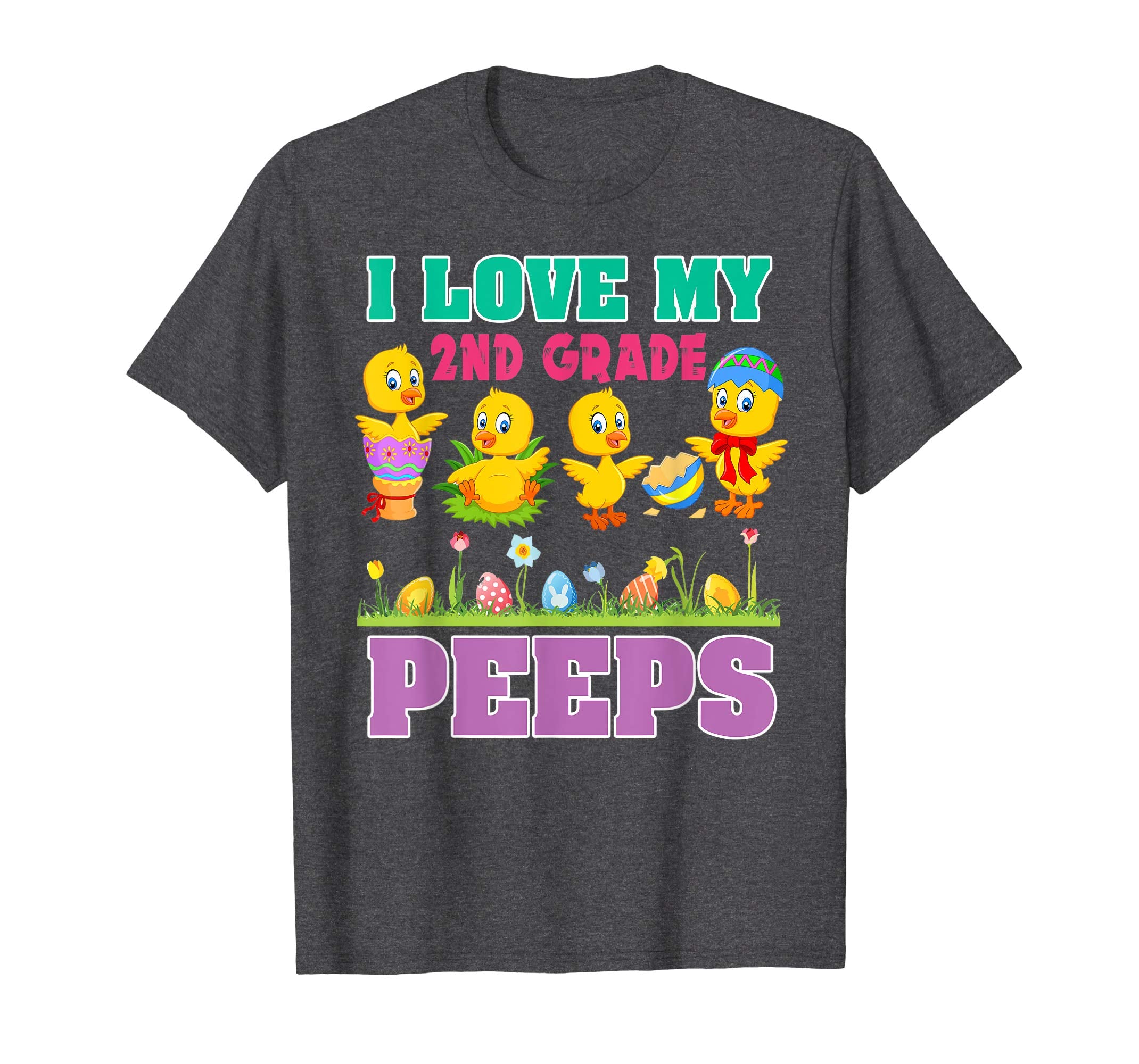 2nd Grade Teacher Easter Shirt Gift I Love 2nd Grade Peeps