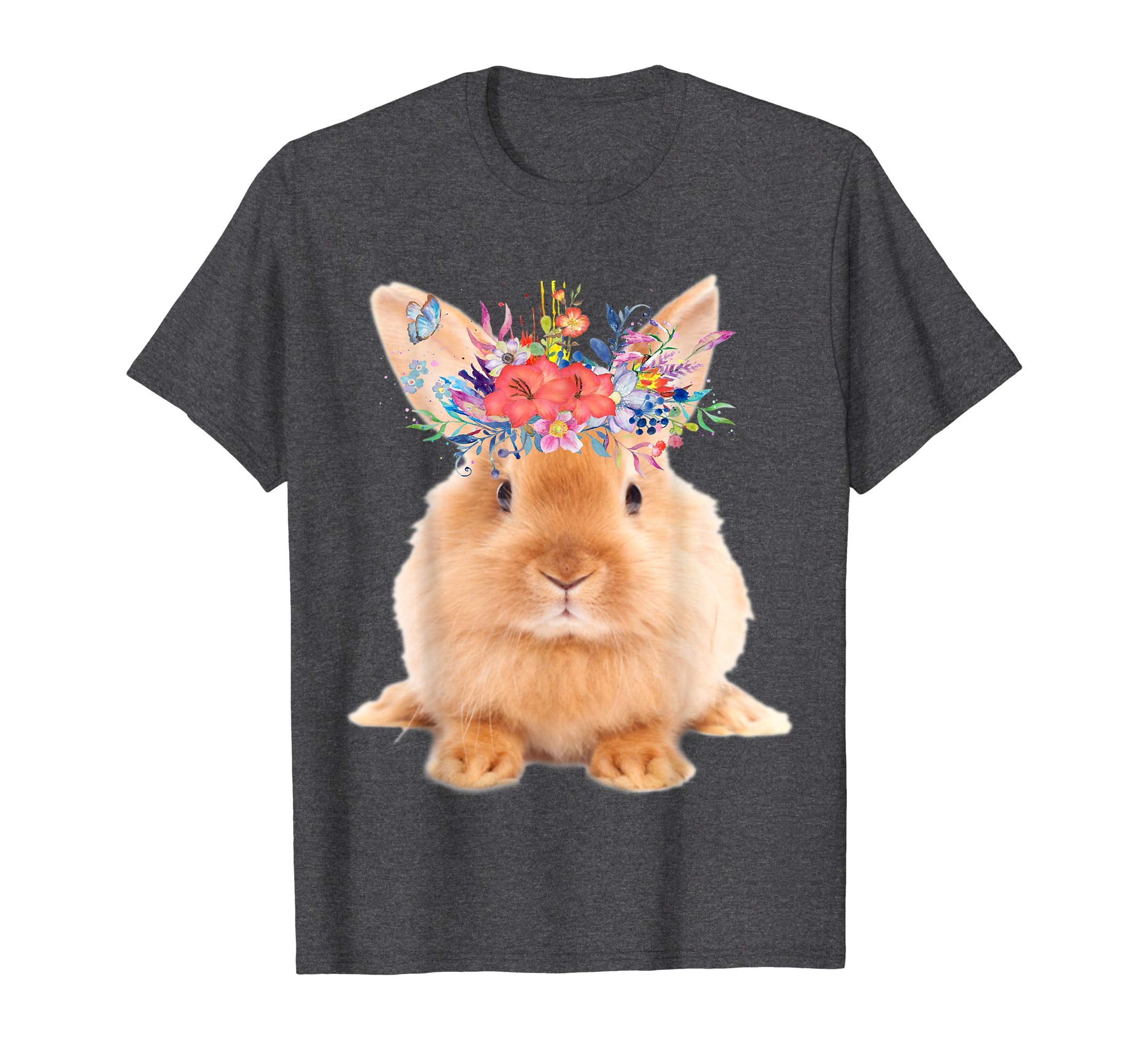 Floral Bunny Easter Womens Tshirt
