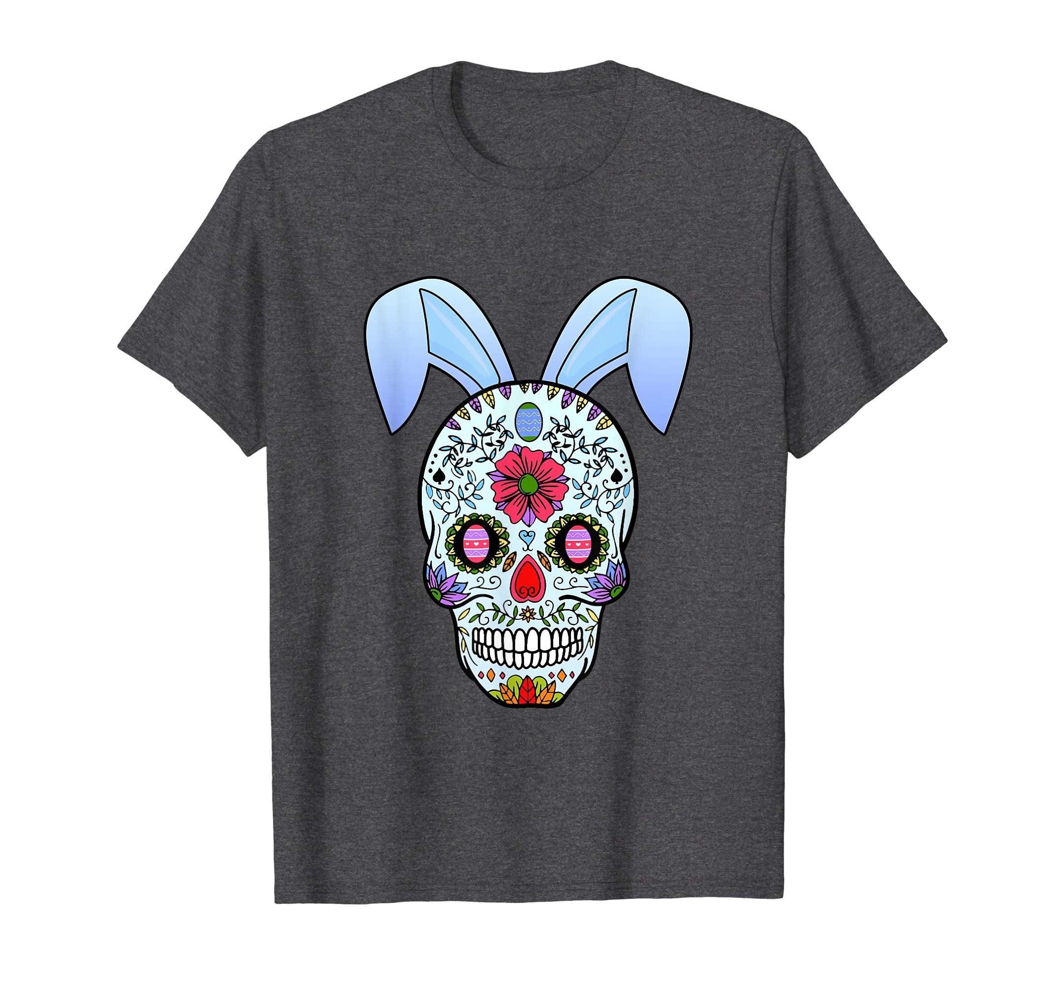 Funny Bunny Sugar Skull Easter Day T-Shirt Gift Day Of Dead