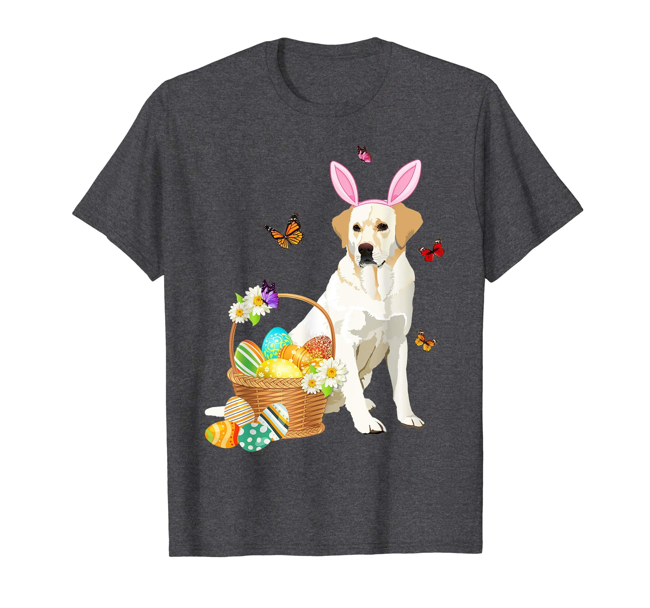 Labrador Bunny Hat Rabbit Easter Eggs Shirt Happy Ea