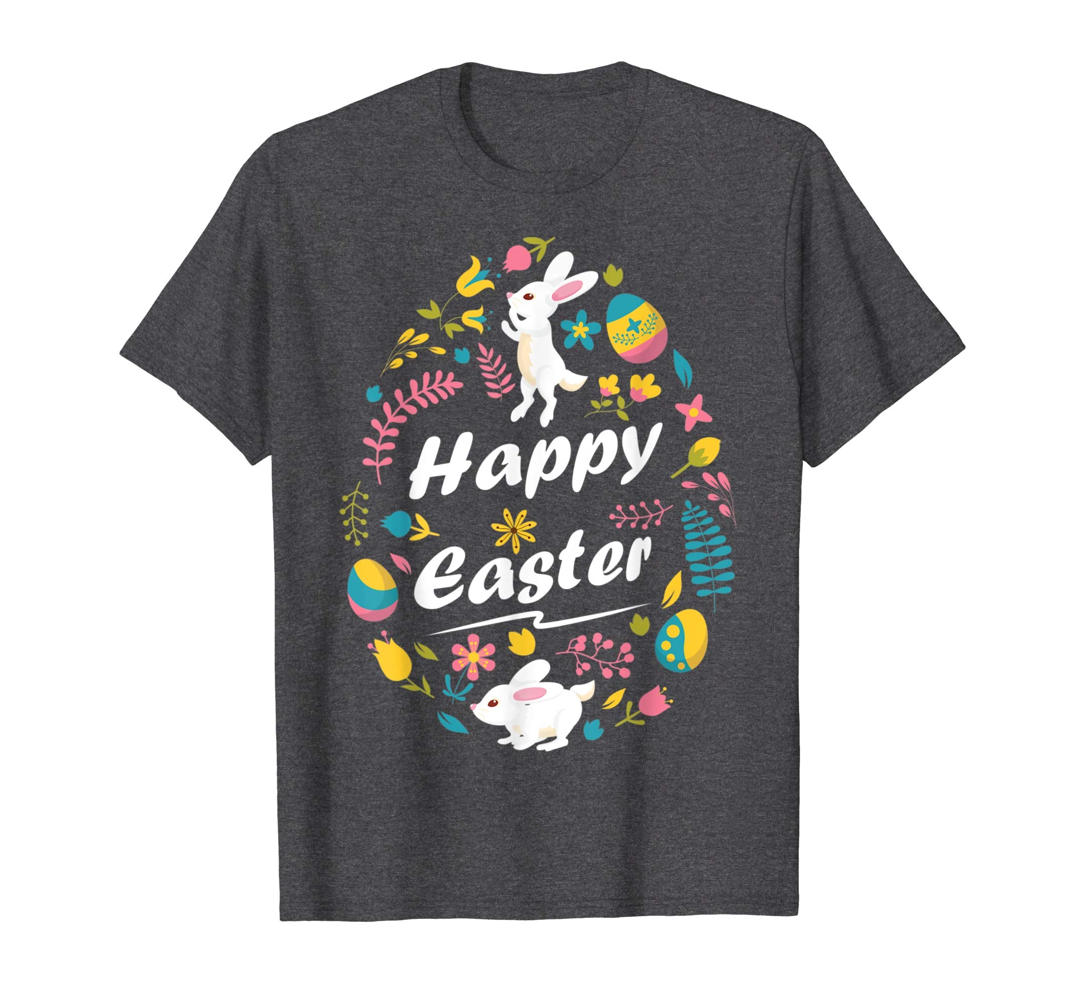 Flower Bunny Playing With Easter Eggs Shirt Happy Easter Da