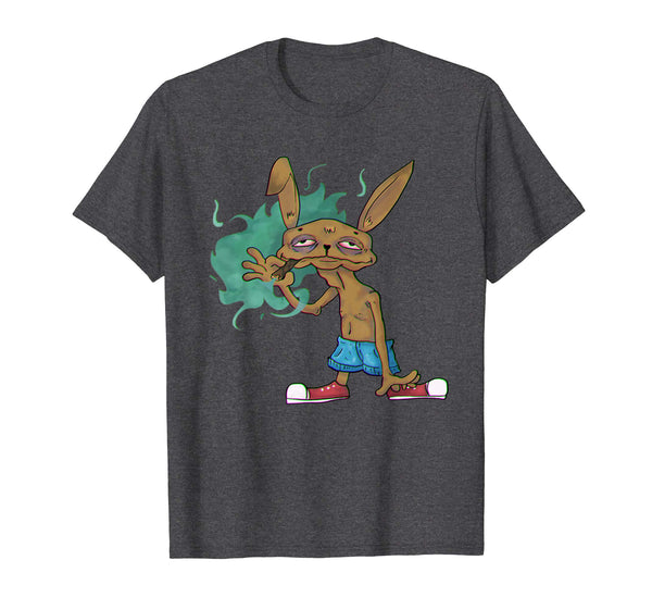Weed Smoking Rabbit T-Shirt I Stoned Easter Bunny Marijuana