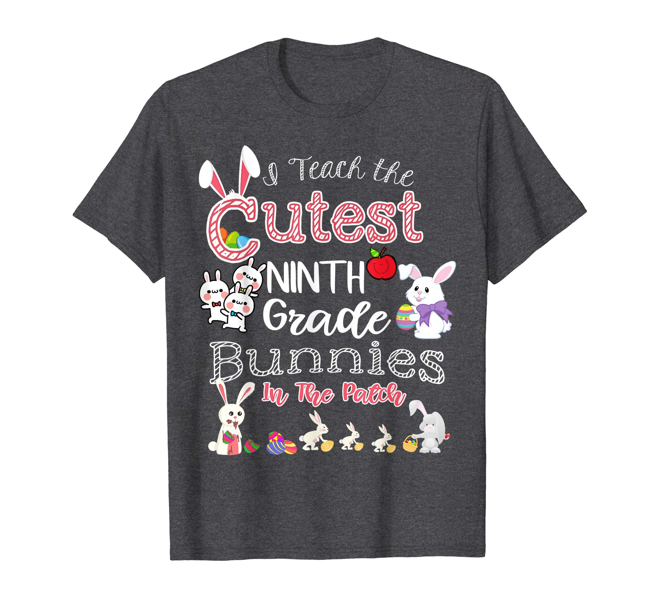 Cute Easter Ninth Grade Teacher T Shirt - Cutest Bunnies