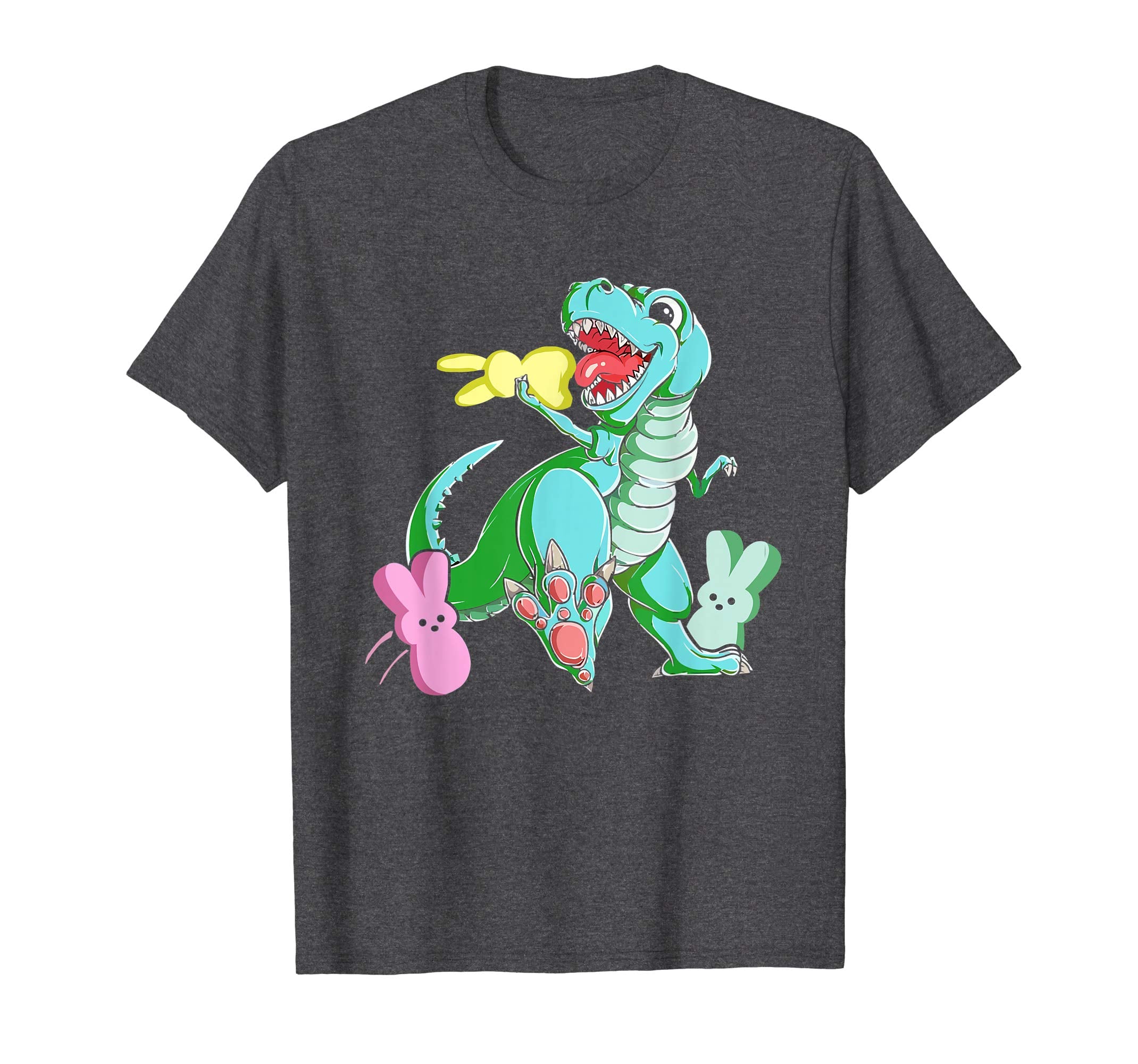 Dinosaur T-rex Eat Bunny Peeps-Happy Easter Day Shirt