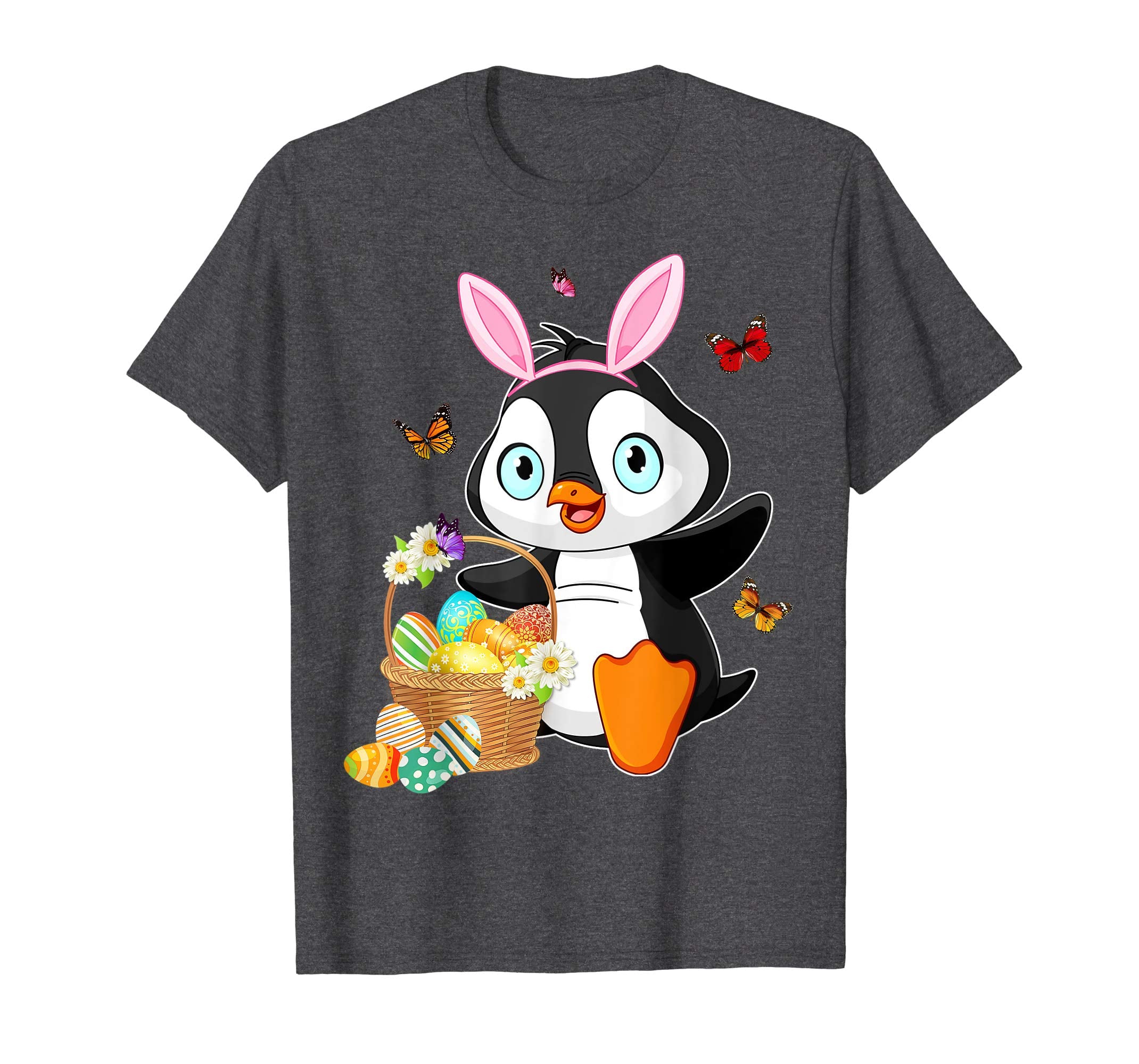 Penguin Bunny Hat Rabbit Easter Eggs Shirt Happy Ea
