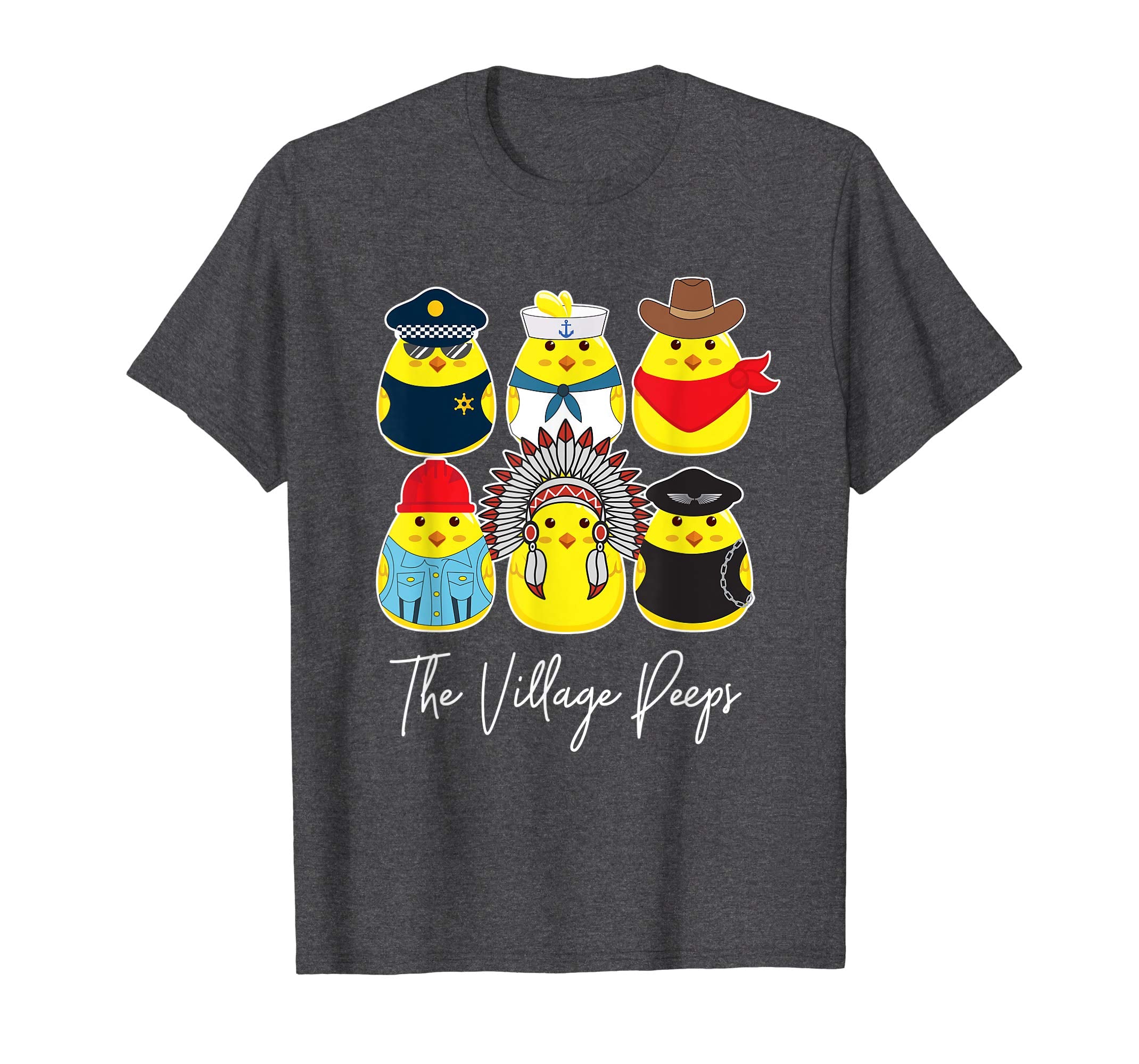Funny Easter Shirt Village Peeps Cute Chick Tshirt Bunny