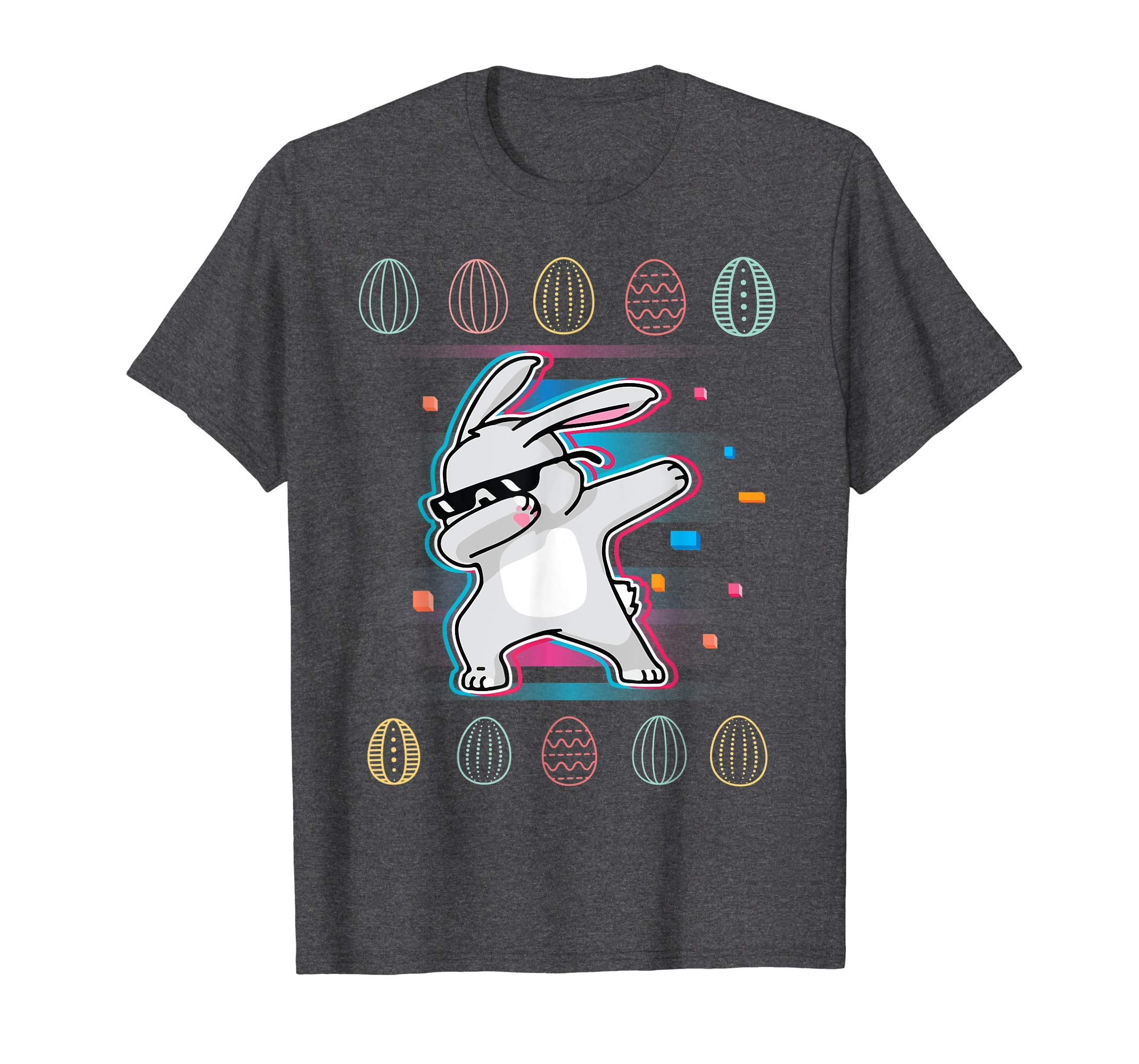 Vintage Rabbit Bunny Dabbing Around Easter Eggs Retro Shirt