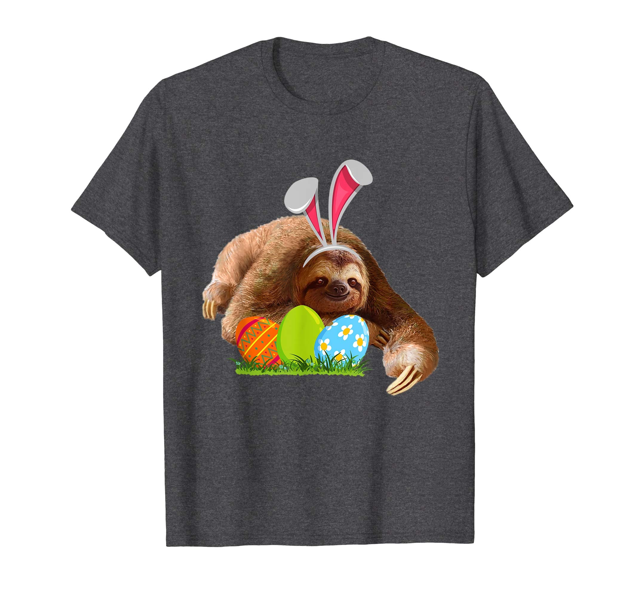 Cute Bunny Ears Sloth Easter Day Tee Egg Hunt T-Shirt Gifts