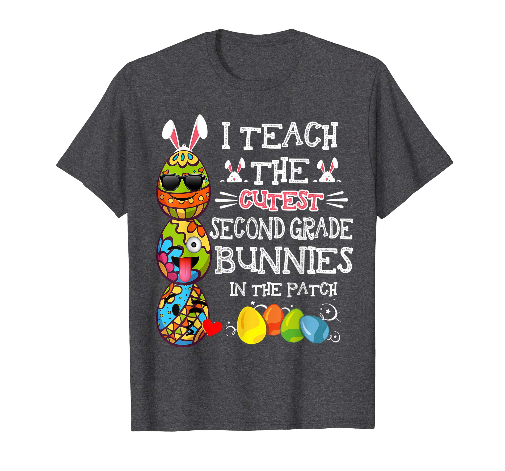 Easter Second Grade Teacher T Shirt Easter Egg Emoji Shirt