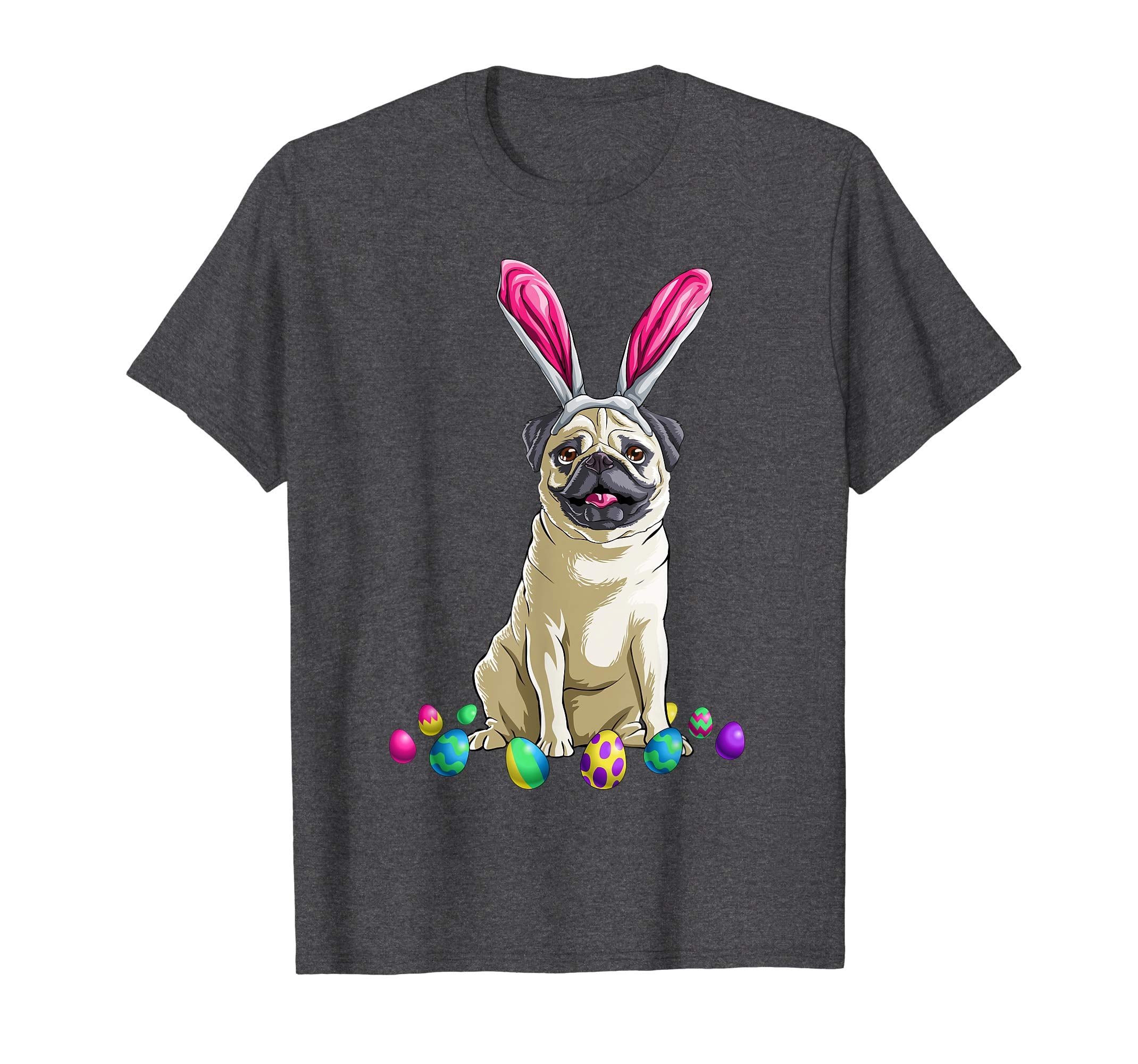 Easter Pug T Shirt Men Women Kids Bunny Basket Eggs Gift