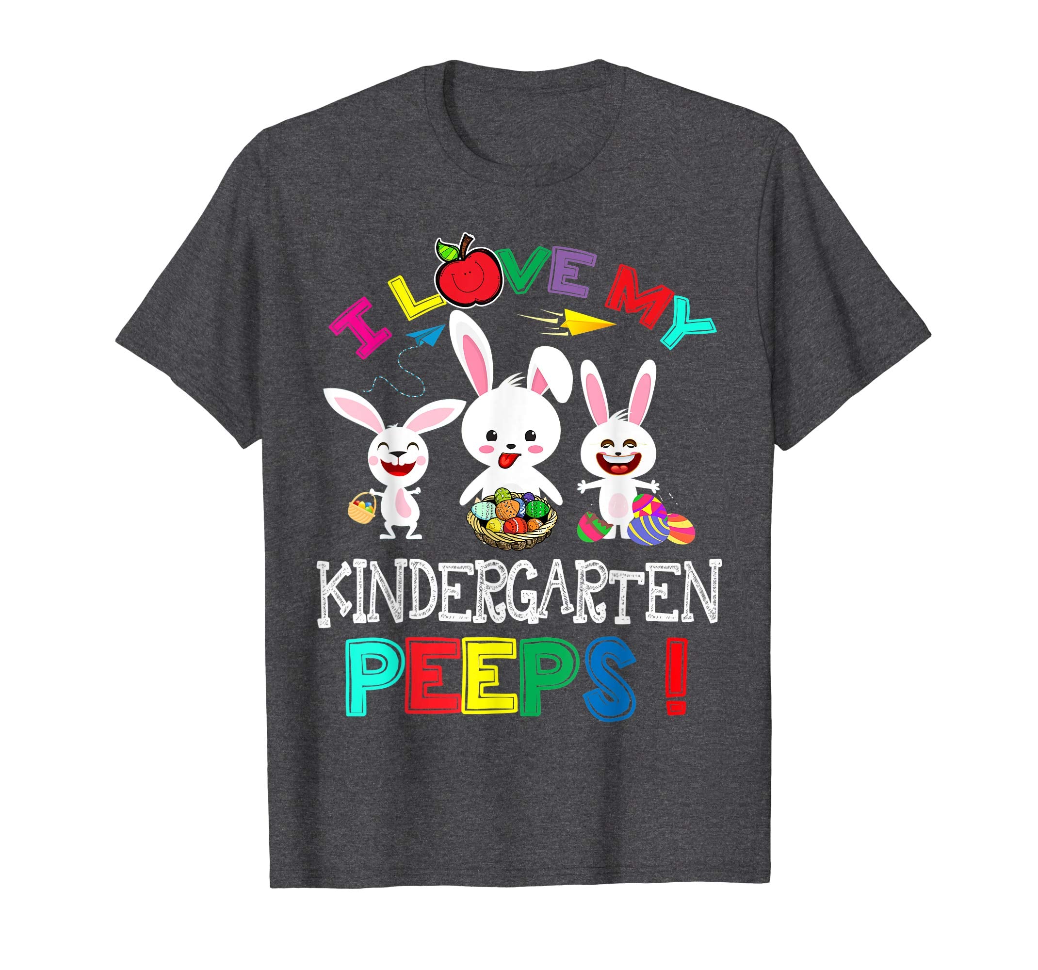 I Love My Kindergarten Peeps Bunnies Easter Teacher T Shirt
