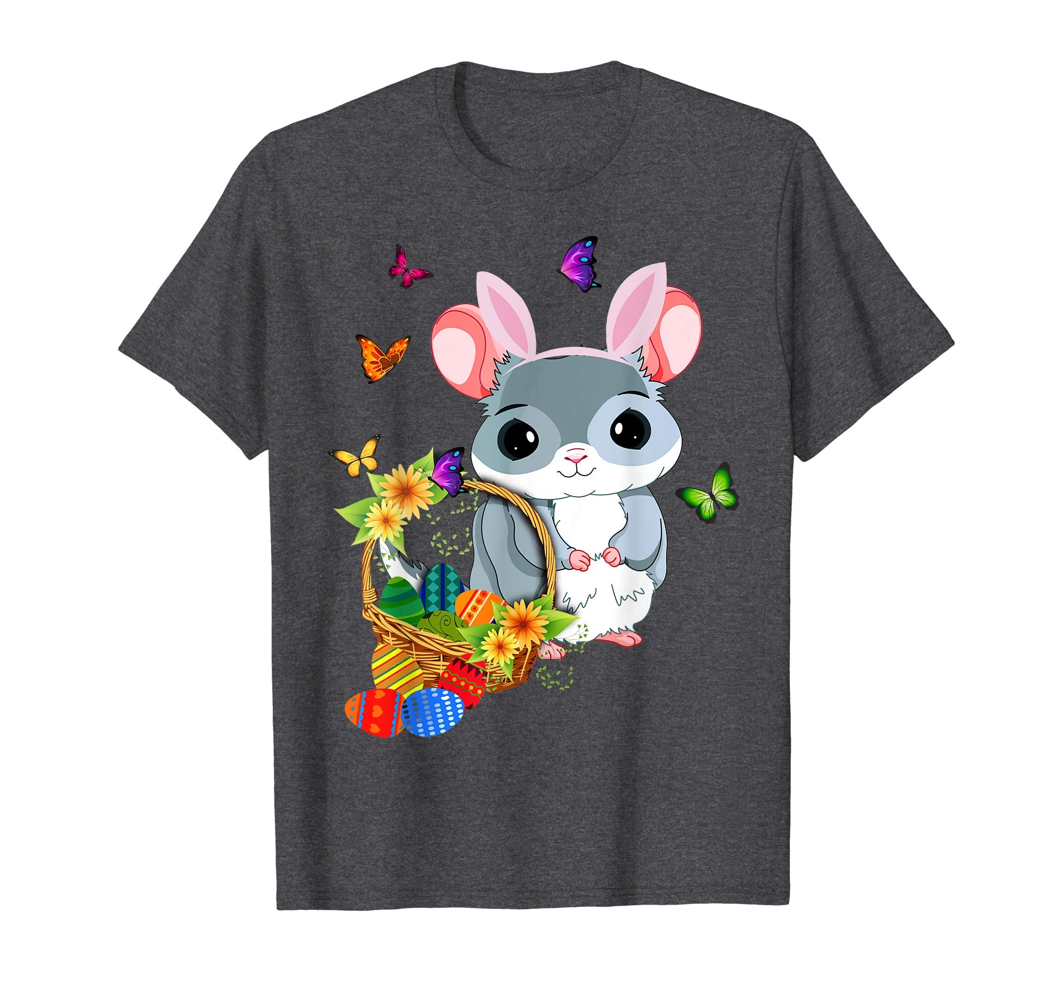 Chinchilla Bunny Hat Rabbit Easter Eggs Shirt