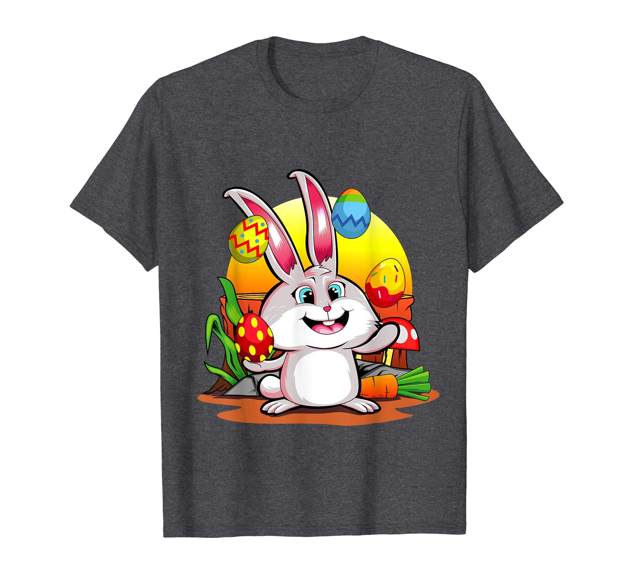 Easter Bunny T-Shirt Juggling With Colorful Easter Eggs