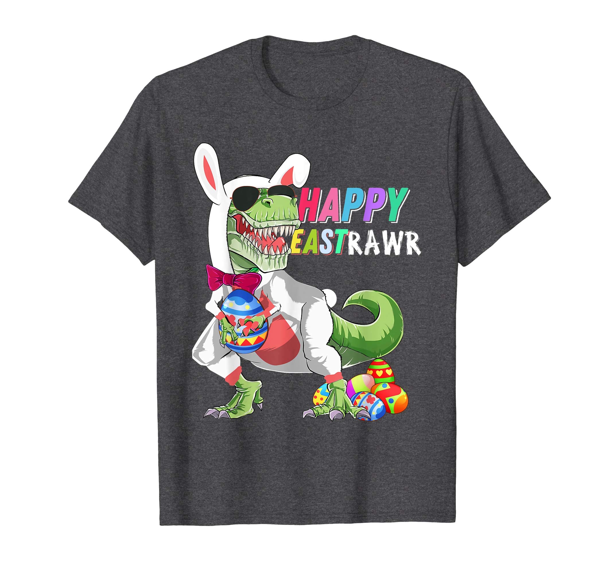 Happy Eastrawr T Rex Dinosaur Easter Bunny Egg Shirt Kids