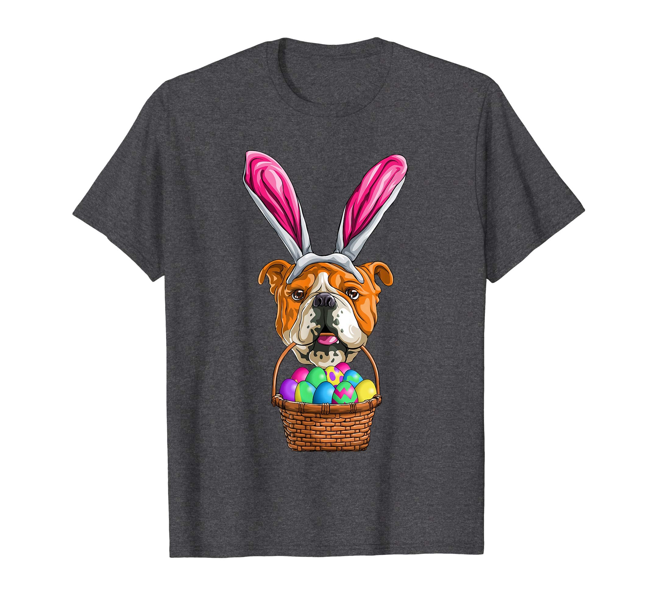Easter Bulldog T Shirt Men Women Kids Bunny Basket Eggs Gift