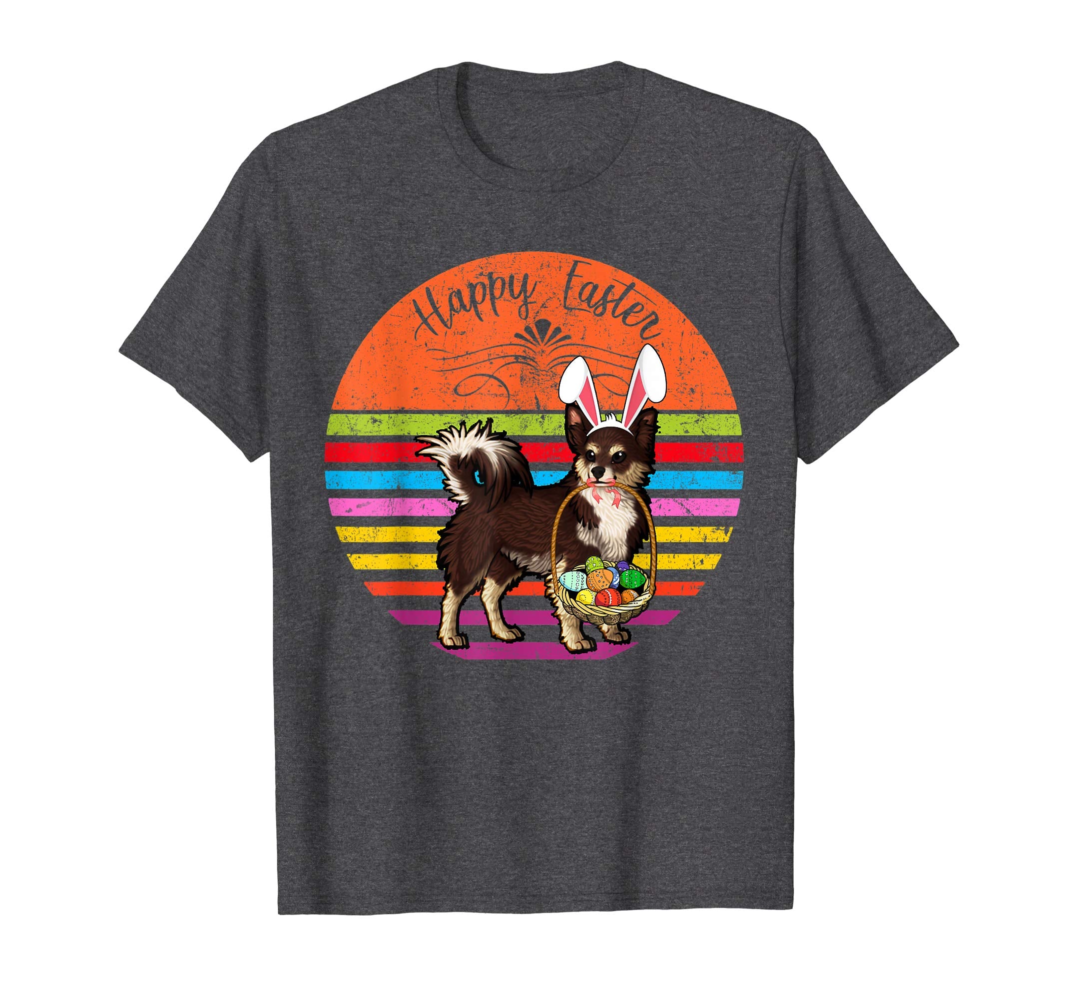 Vintage Chihuahua Dog Easter Eggs Basket T Shirt