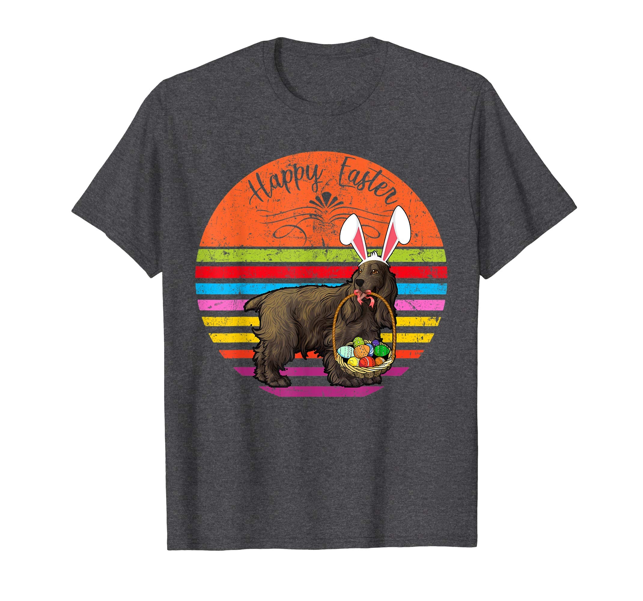 Vintage English Cocker Spaniel Dog Easter Eggs Basket Shirt