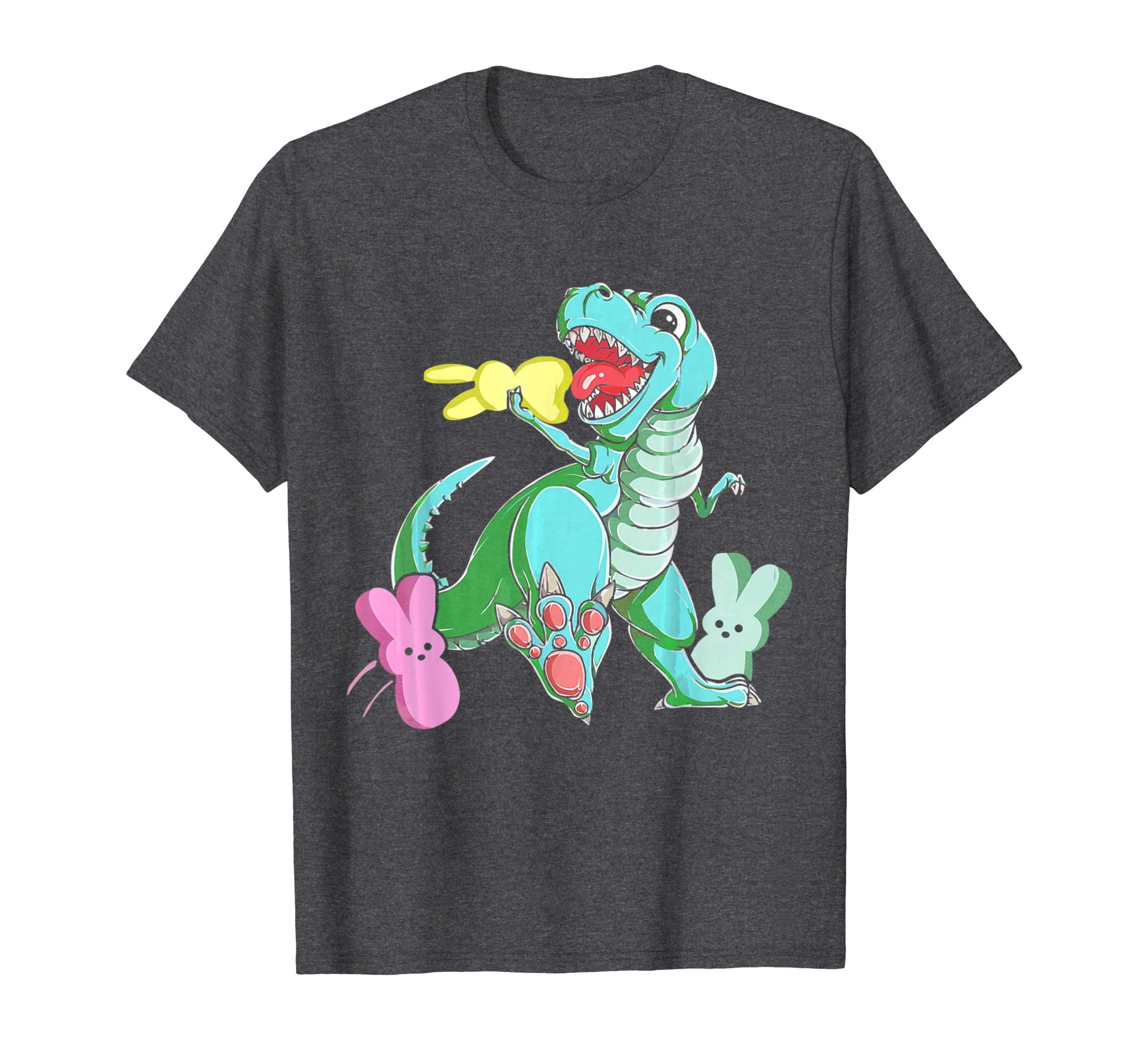 Dinosaur T-rex Eat Bunny Peeps-Happy Easter Day Shirt