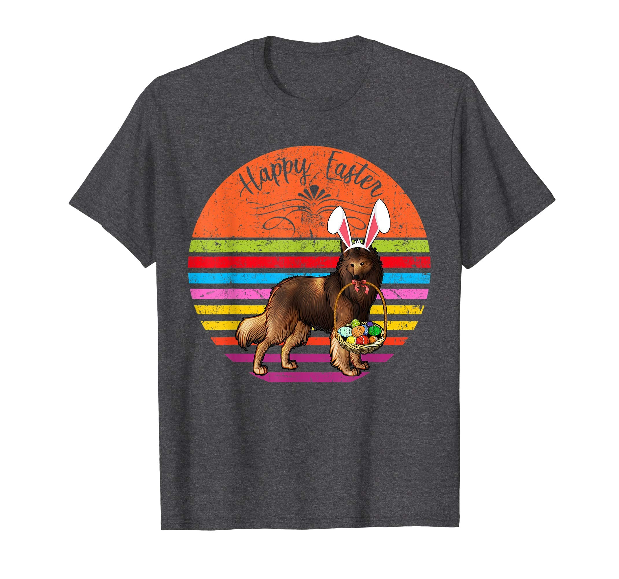Vintage Belgian Tervuren Dog Easter Eggs Basket T Shirt