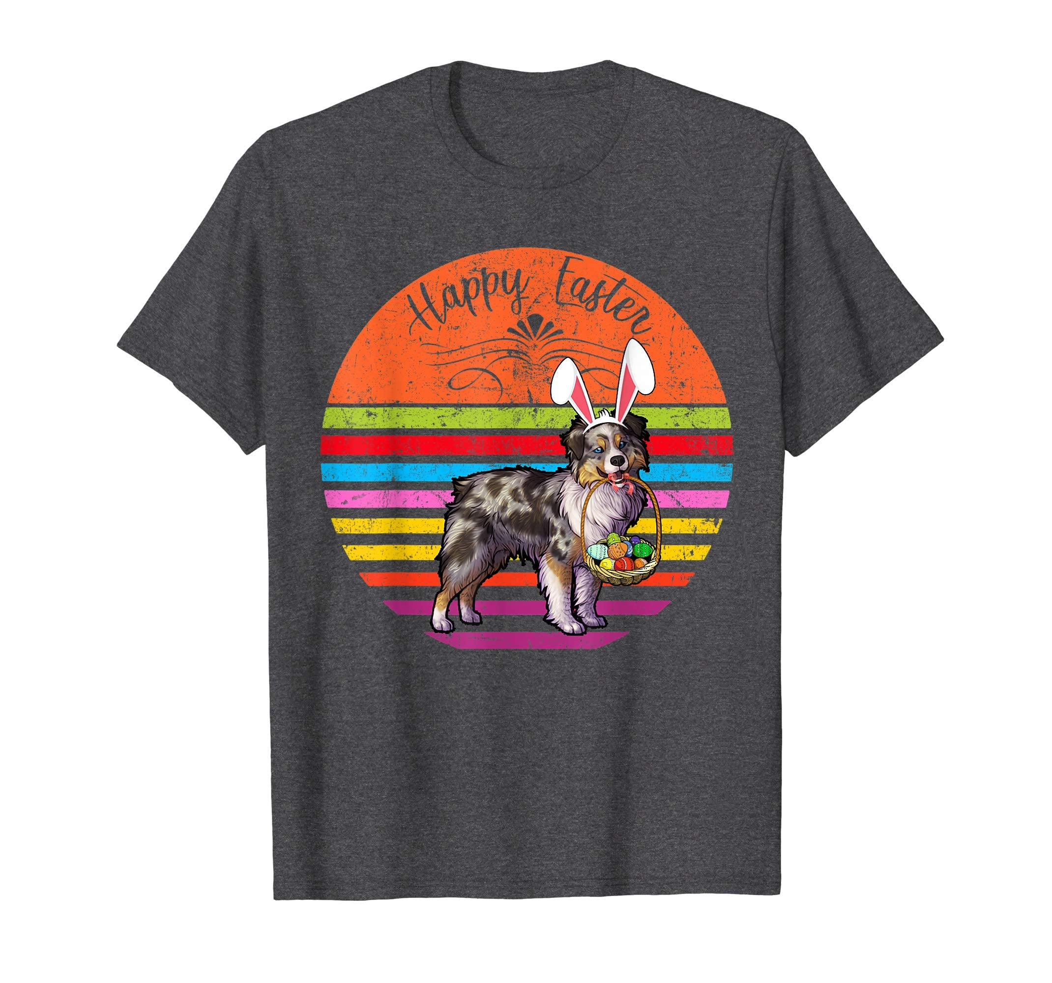 Vintage Miniature Australian Shepherd Dog Easter Eggs Shirt