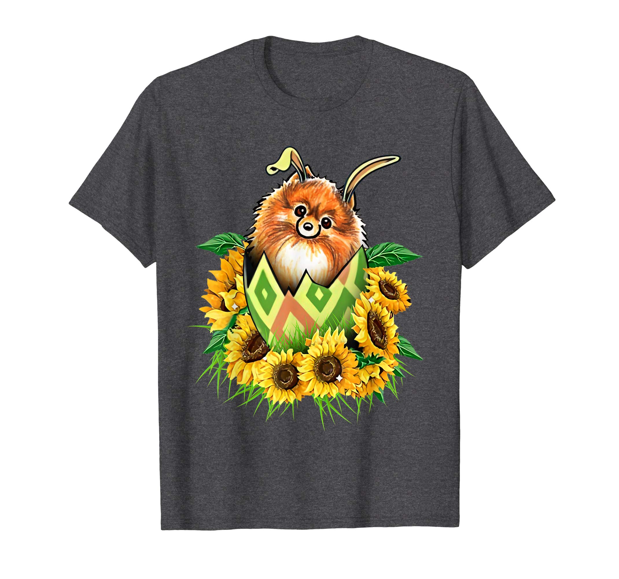 pomeranian sunflower easter shirt