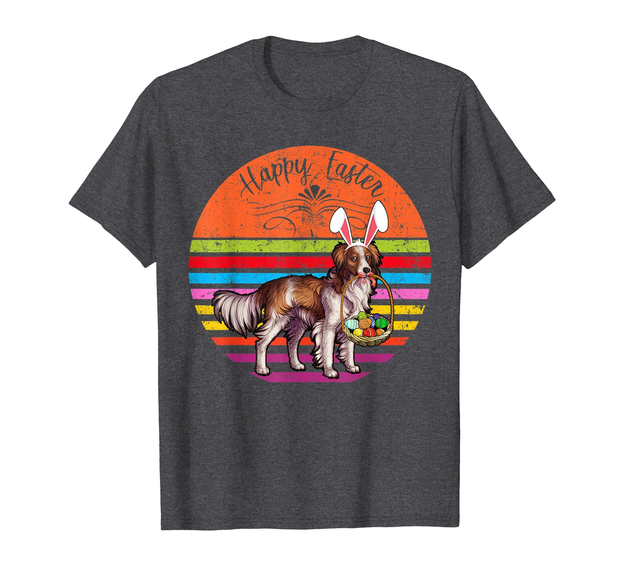 Vintage Kooikerhondje Dog Easter Eggs Basket T Shirt