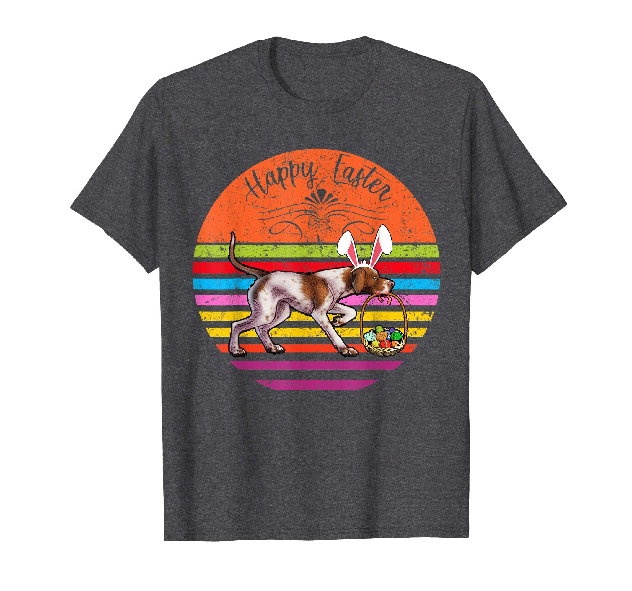 Vintage Pointer Dog Easter Eggs Basket T Shirt