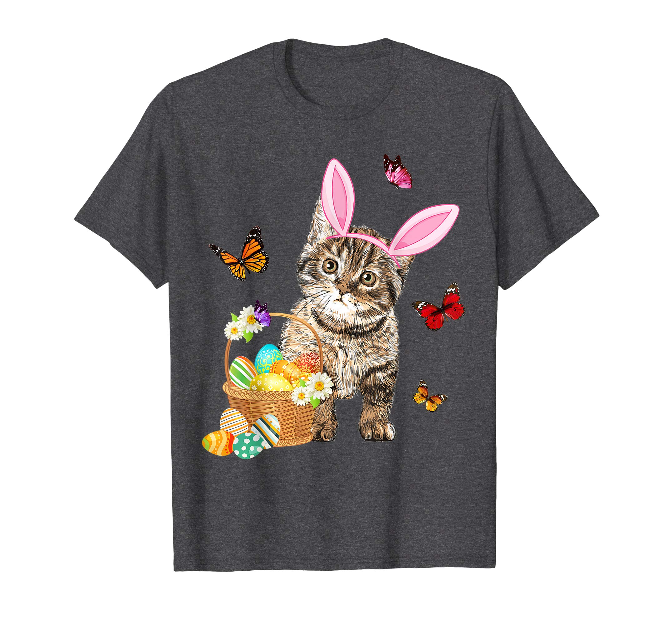 Cat Bunny Hat Rabbit Easter Eggs Shirt Happy Ea