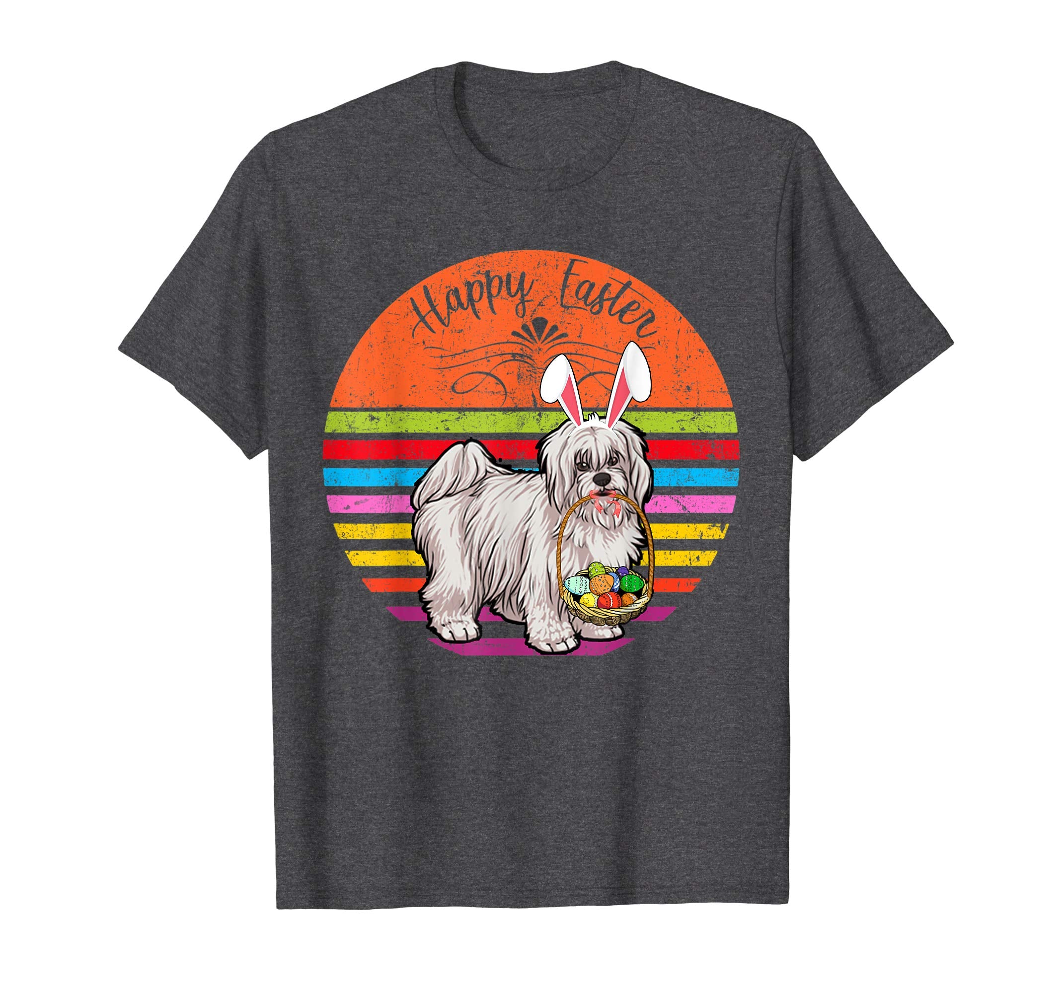 Cute Coton De Tulear Dog With Bunny Hat Easter Eggs T Shirt